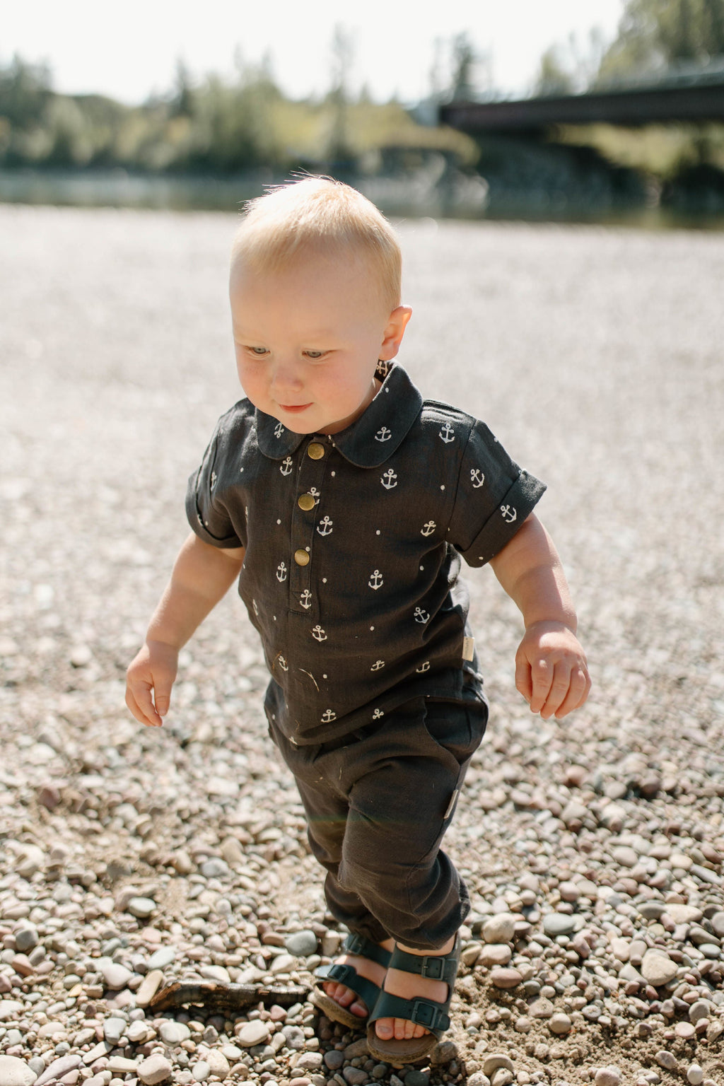 Chia Anchor - Organic Muslin Tee & Harem Pant Set