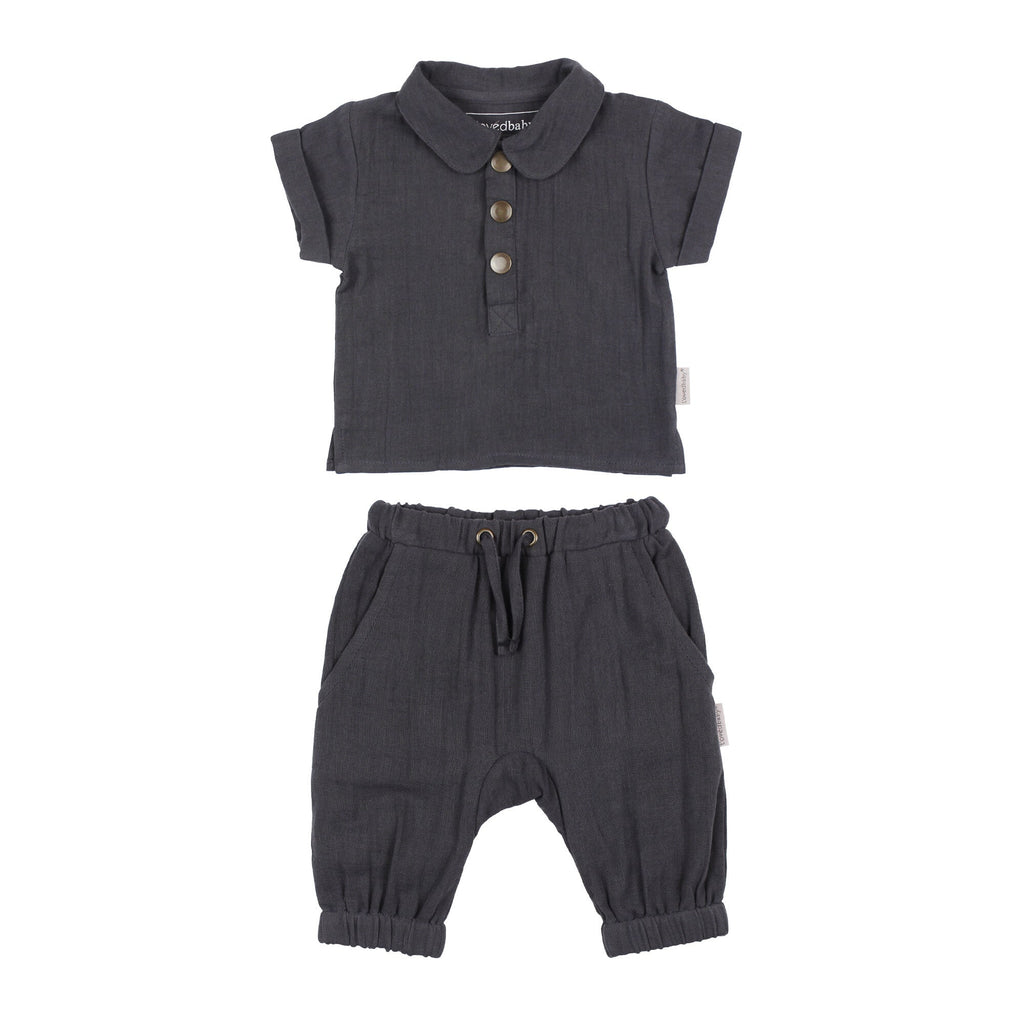Chia Seed - Organic Muslin Tee & Harem Pant Set