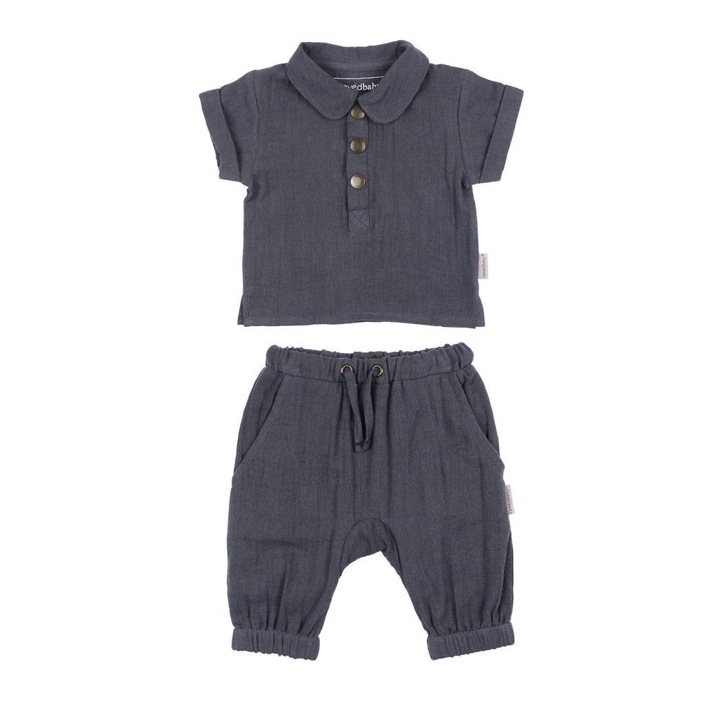 Dusk - Organic Muslin Tee & Harem Pant Set
