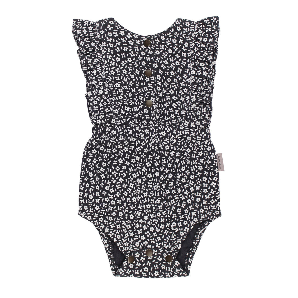 Chia Floral - Organic Muslin Ruffle Bodysuit
