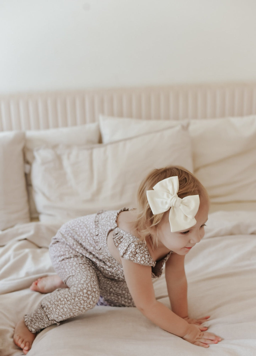 Almond Floral - Organic Muslin Sleeveless Romper
