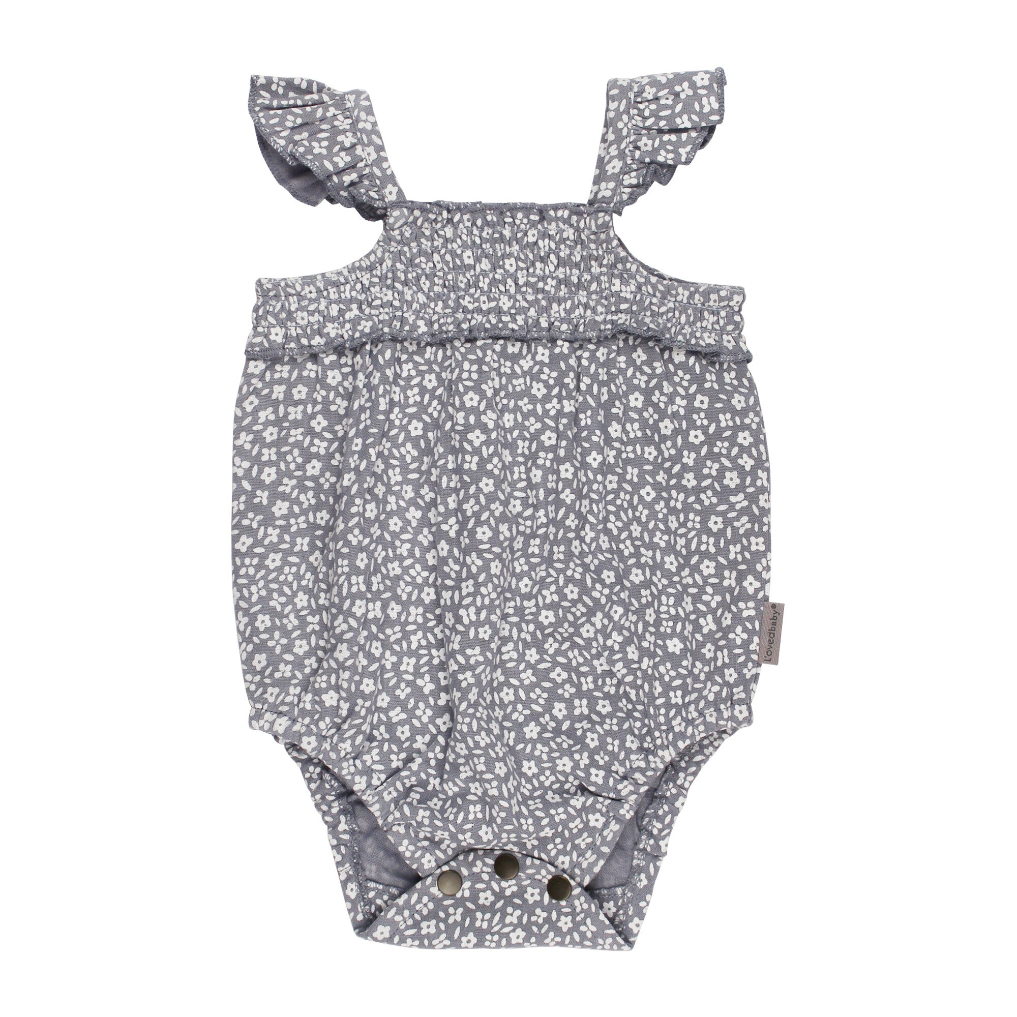 Blueberry Floral - Organic Muslin Sleeveless Bodysuit