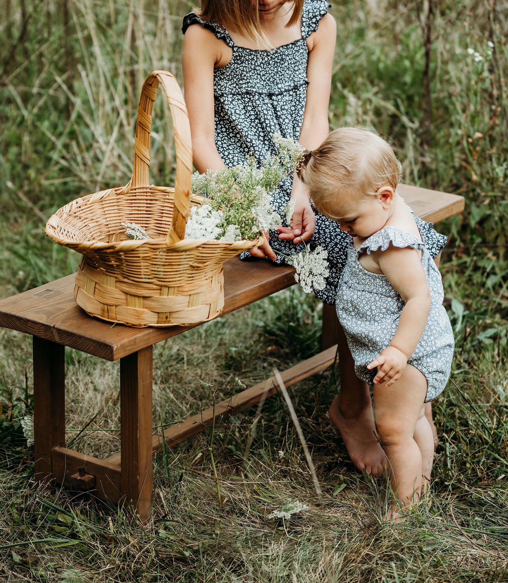 Blueberry Floral - Organic Muslin Sleeveless Bodysuit