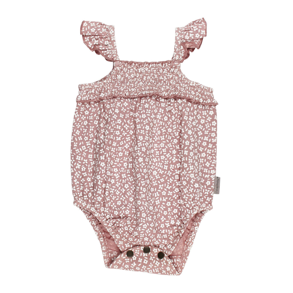 Taffy Floral - Organic Muslin Sleeveless Bodysuit