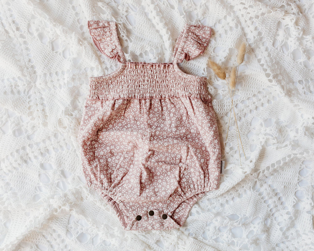 Taffy Floral - Organic Muslin Sleeveless Bodysuit