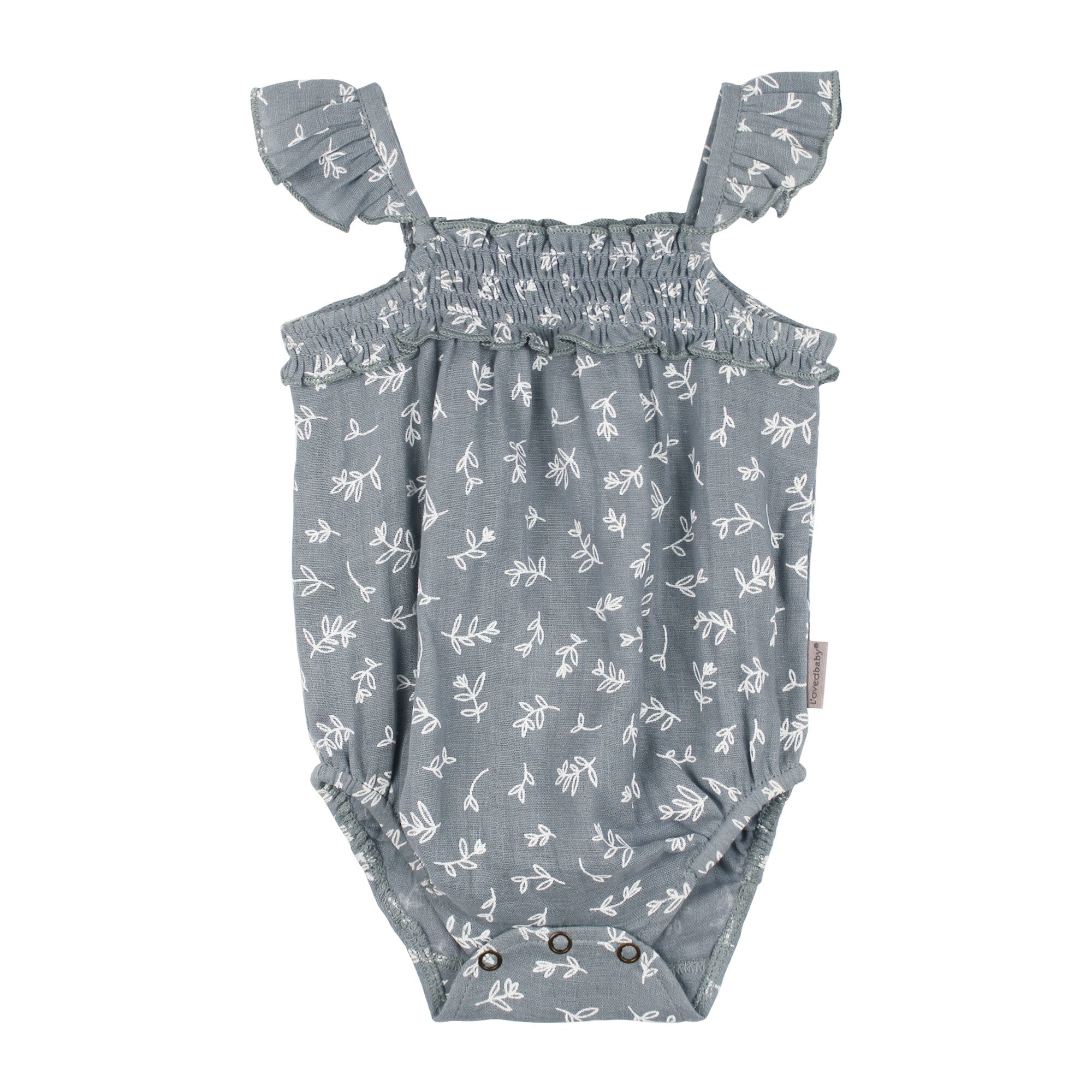 Twilight Leaves - Organic Muslin Sleeveless Bodysuit