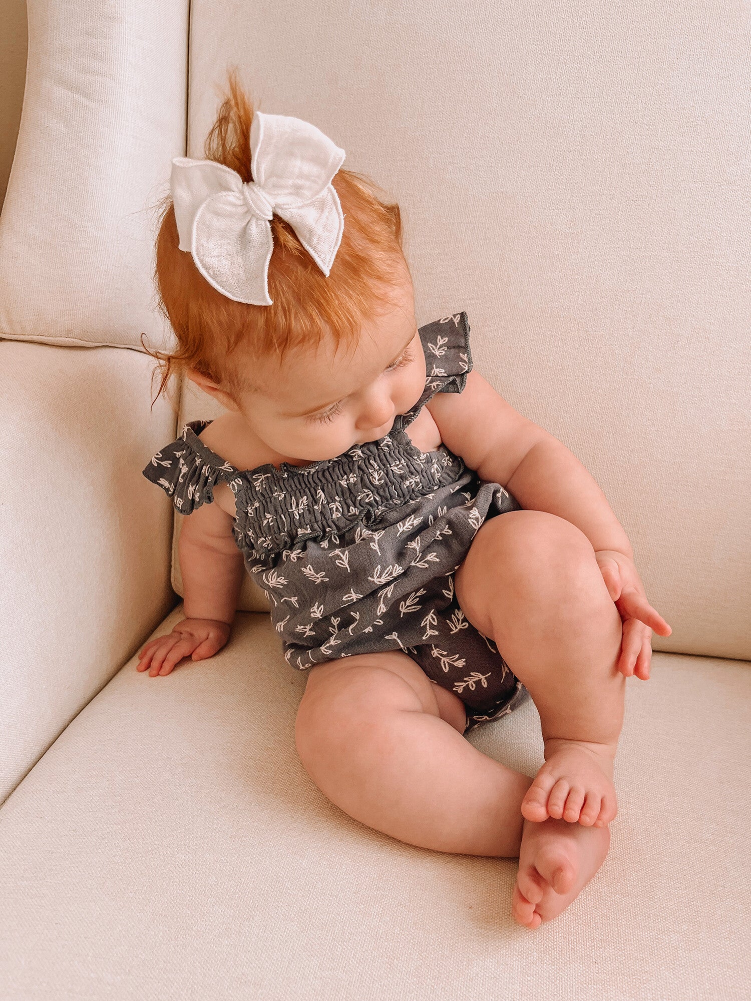 Twilight Leaves - Organic Muslin Sleeveless Bodysuit