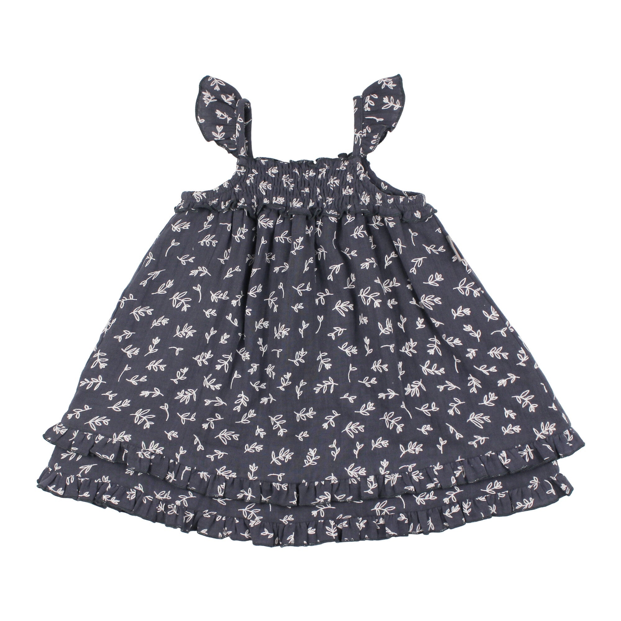 Dusk Leaves - Organic Muslin Summer Dress