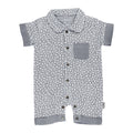 Blueberry Floral - Organic Muslin S/Sleeve Coverall
