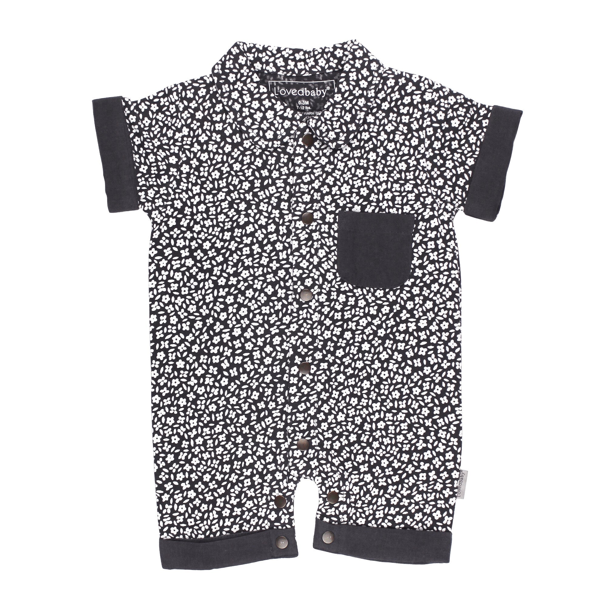 Chia Floral - Organic Muslin S/Sleeve Coverall