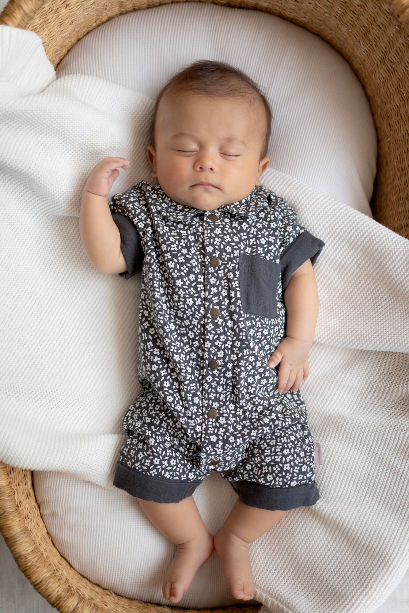 Chia Floral - Organic Muslin S/Sleeve Coverall
