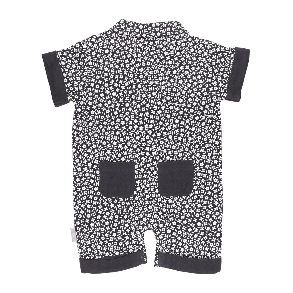 Chia Floral - Organic Muslin S/Sleeve Coverall