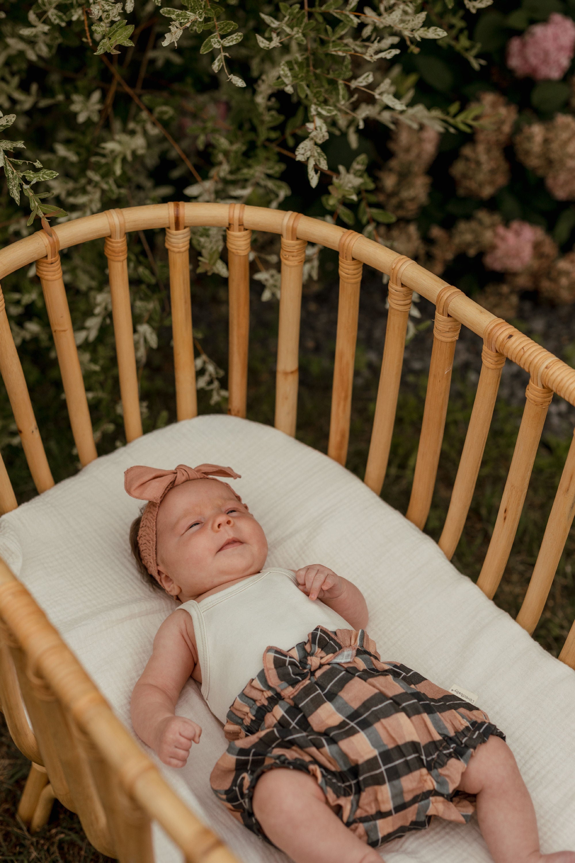 Adobe Chia Plaid - Organic Muslin Ruffle Bloomer