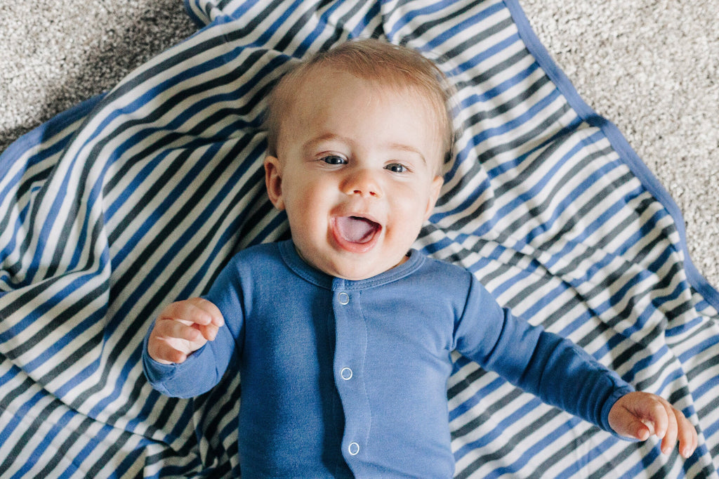 Slate Stripe - Organic Blanket
