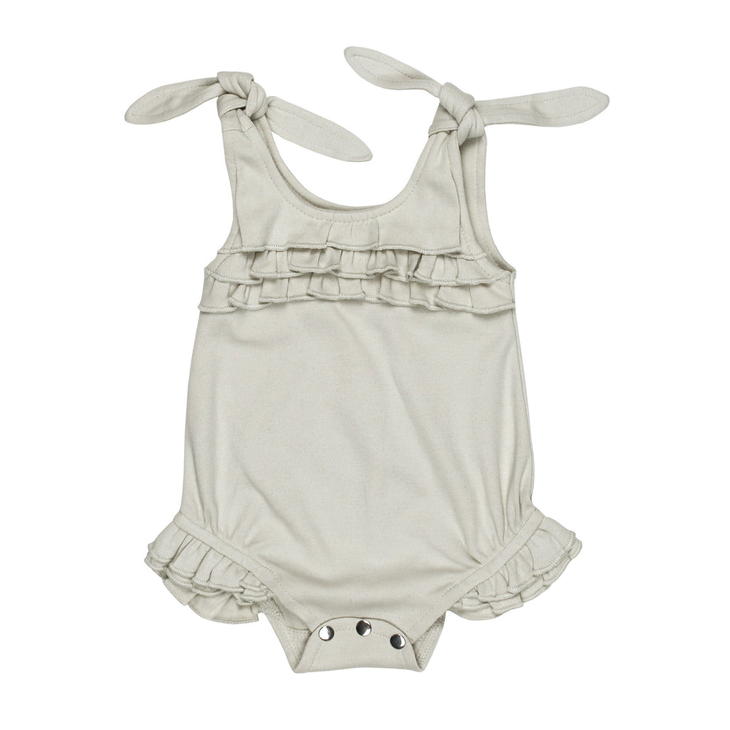 Stone - Organic Ruffle Bodysuit