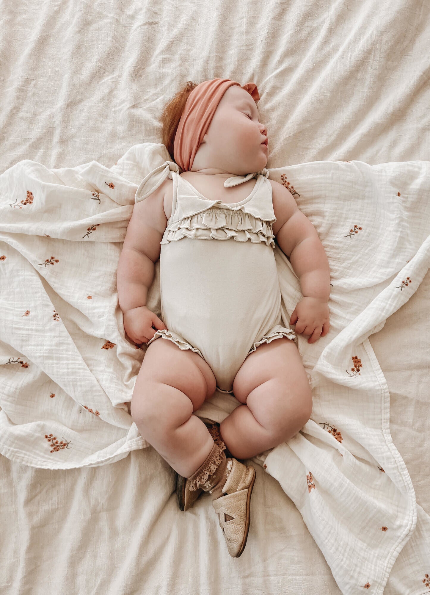 Stone - Organic Ruffle Bodysuit