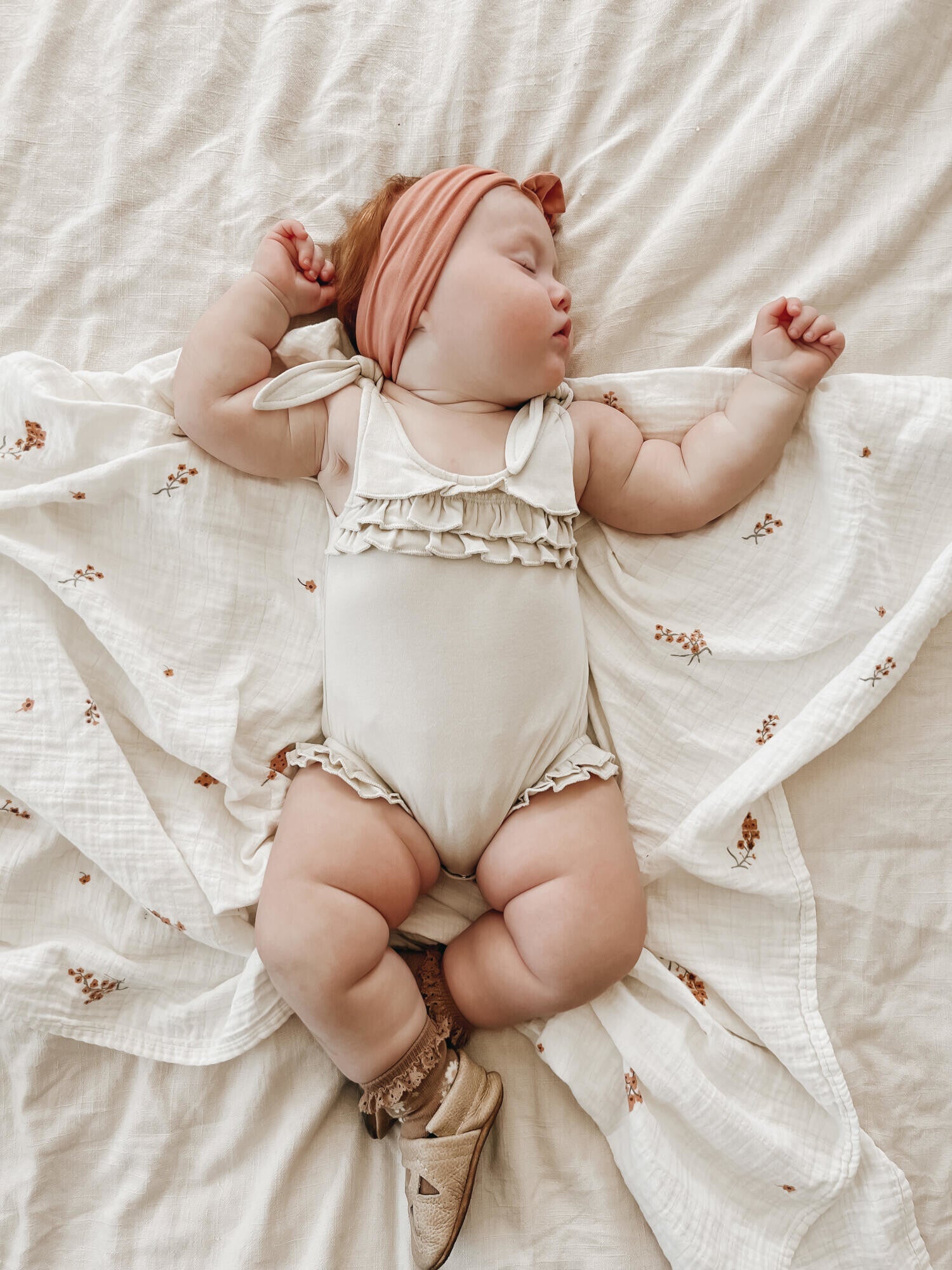 Stone - Organic Ruffle Bodysuit