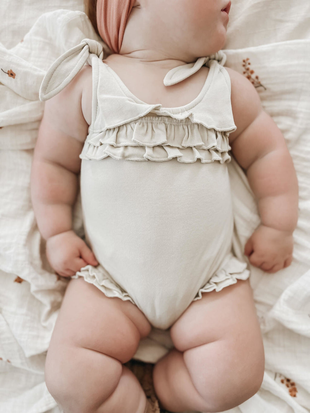 Stone - Organic Ruffle Bodysuit