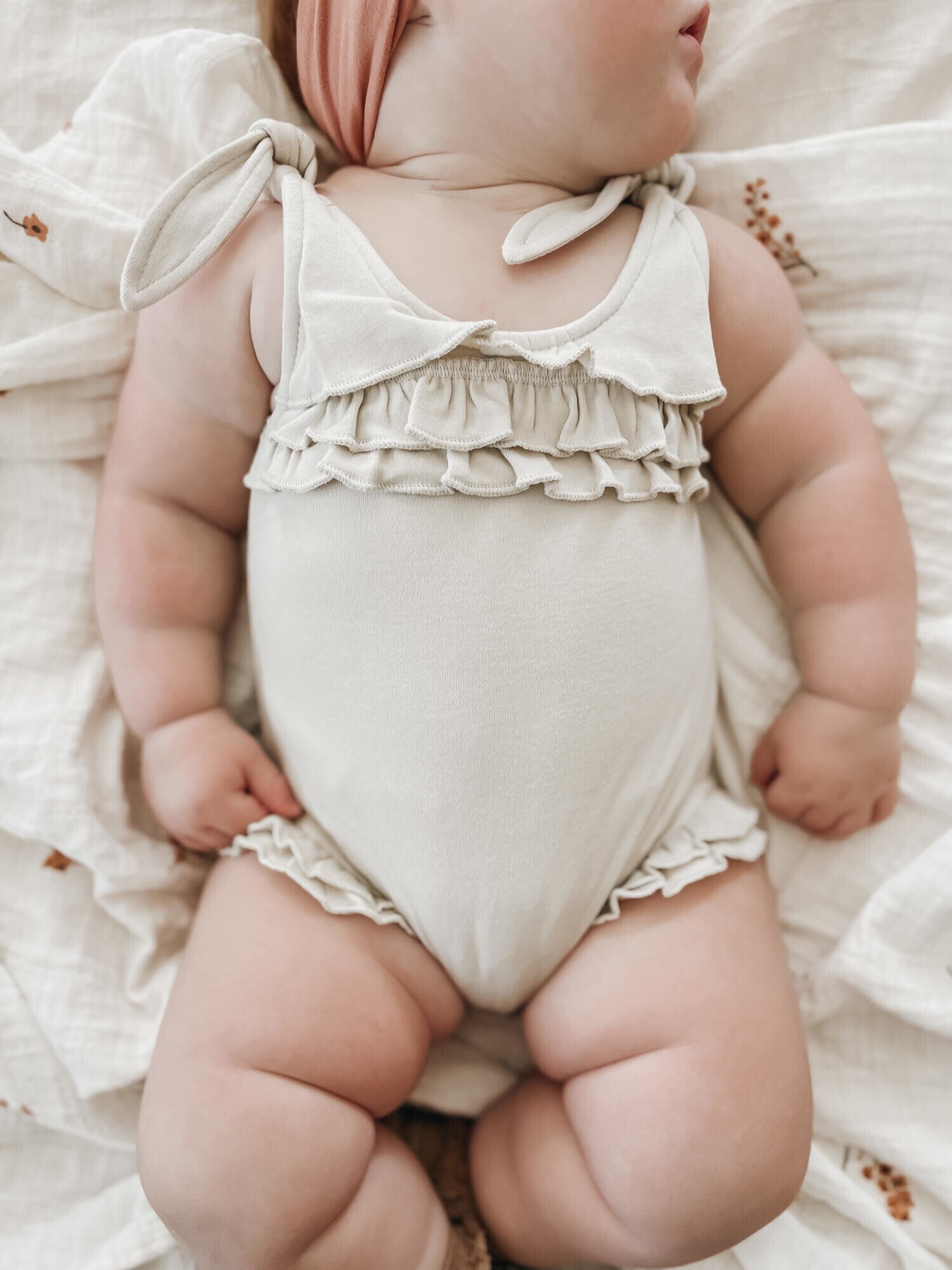 Stone - Organic Ruffle Bodysuit