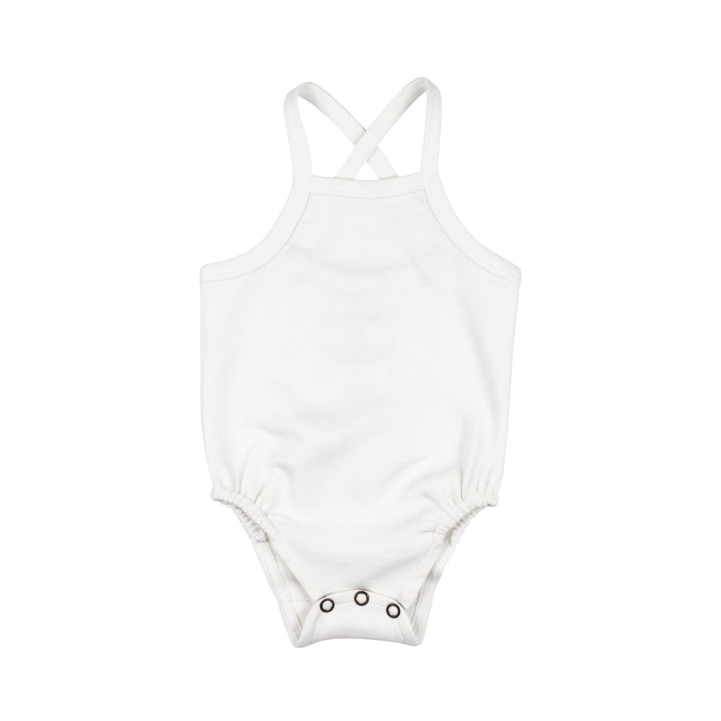 White - Organic Criss-Cross Bodysuit