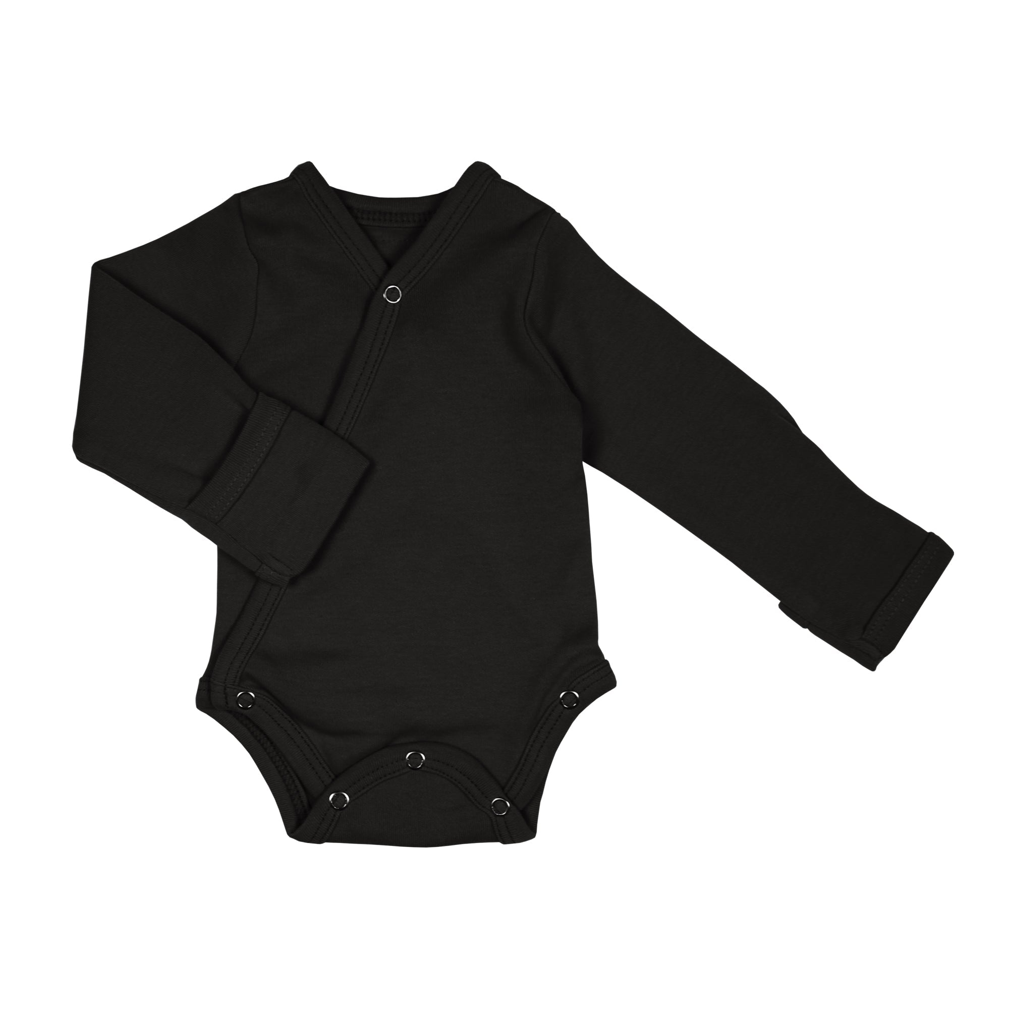 Black - Organic Kimono Bodysuit