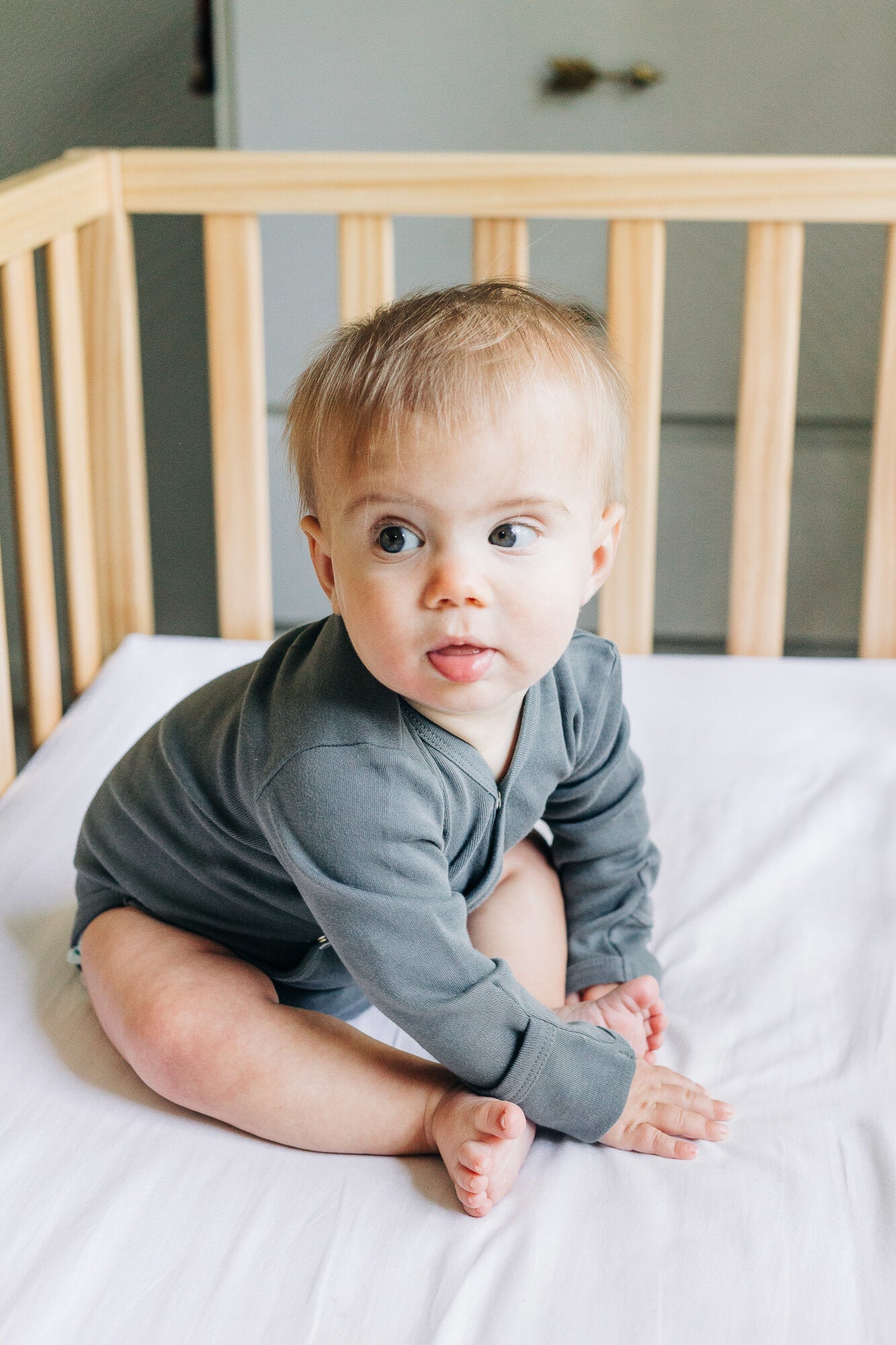 Gray - Organic Kimono Bodysuit