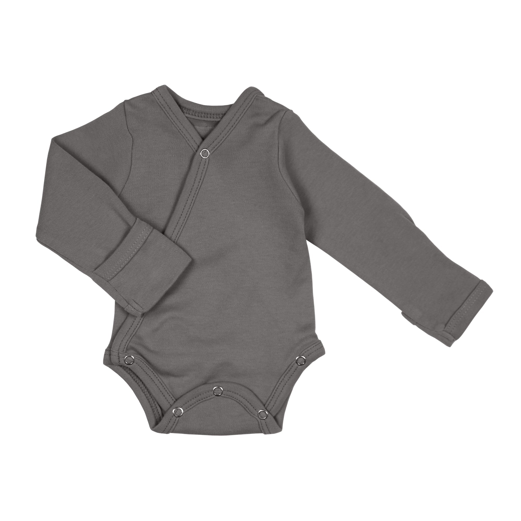 Gray - Organic Kimono Bodysuit