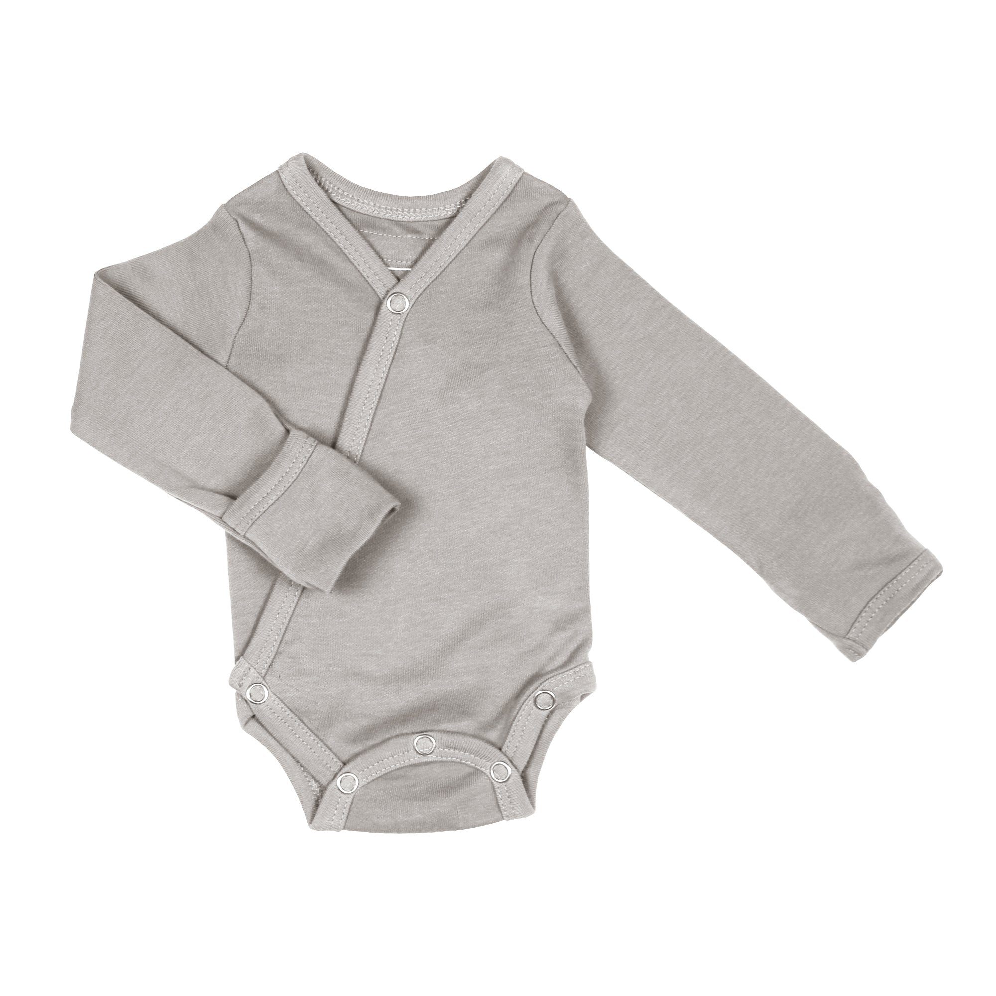Light Gray - Organic Kimono Bodysuit