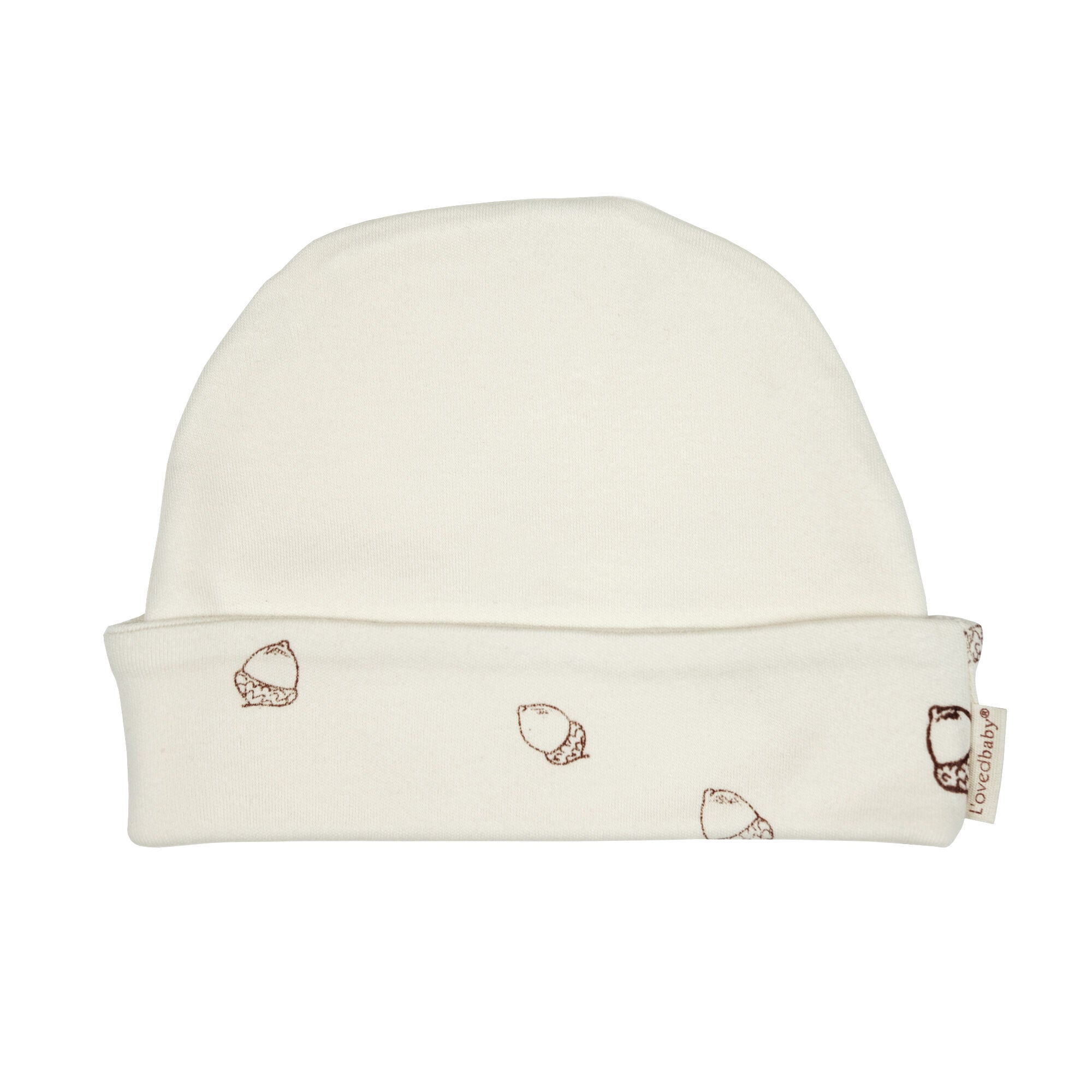 Buttercream Acorn - Reversible Organic Beanie