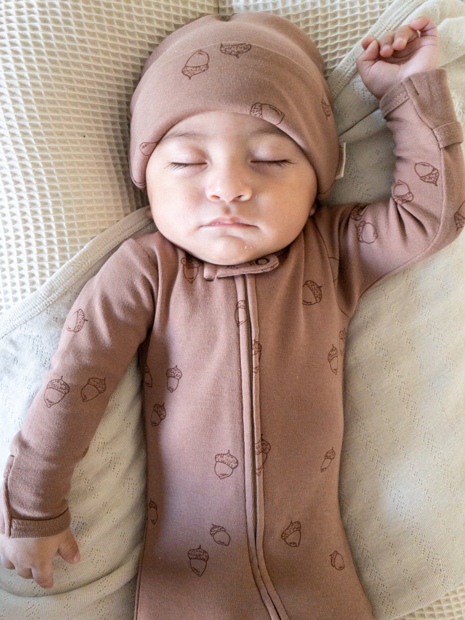 Latte - Reversible Organic Beanie