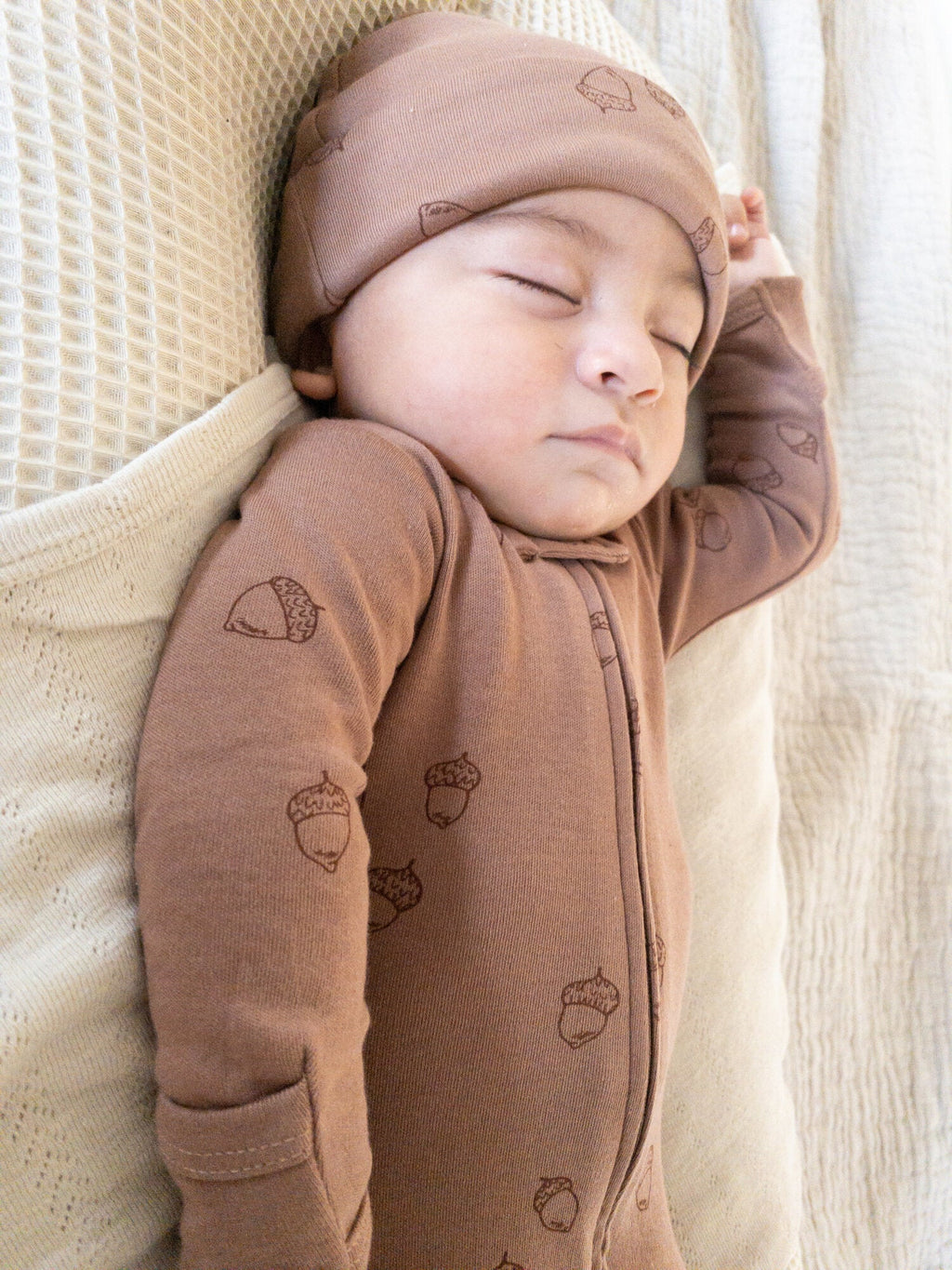 Latte - Reversible Organic Beanie