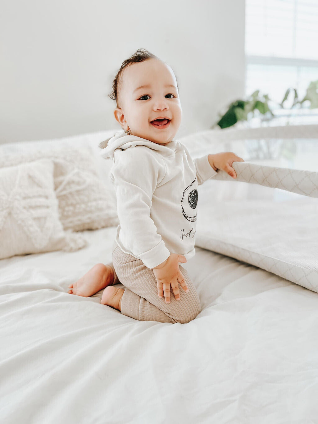 Stone Avocado - Kids' Organic Raglan Hoodie