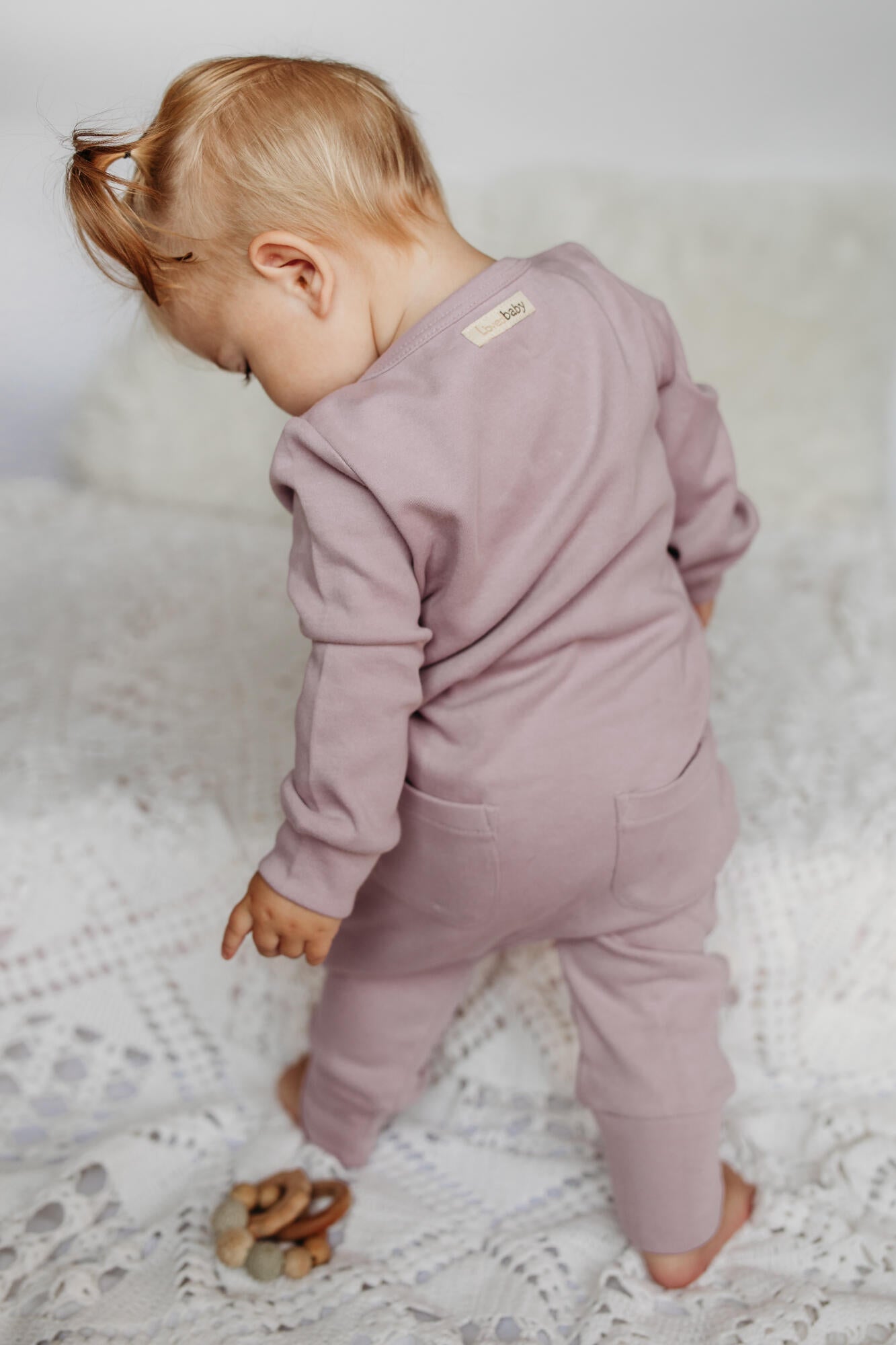Lavender - Organic Zipper Romper