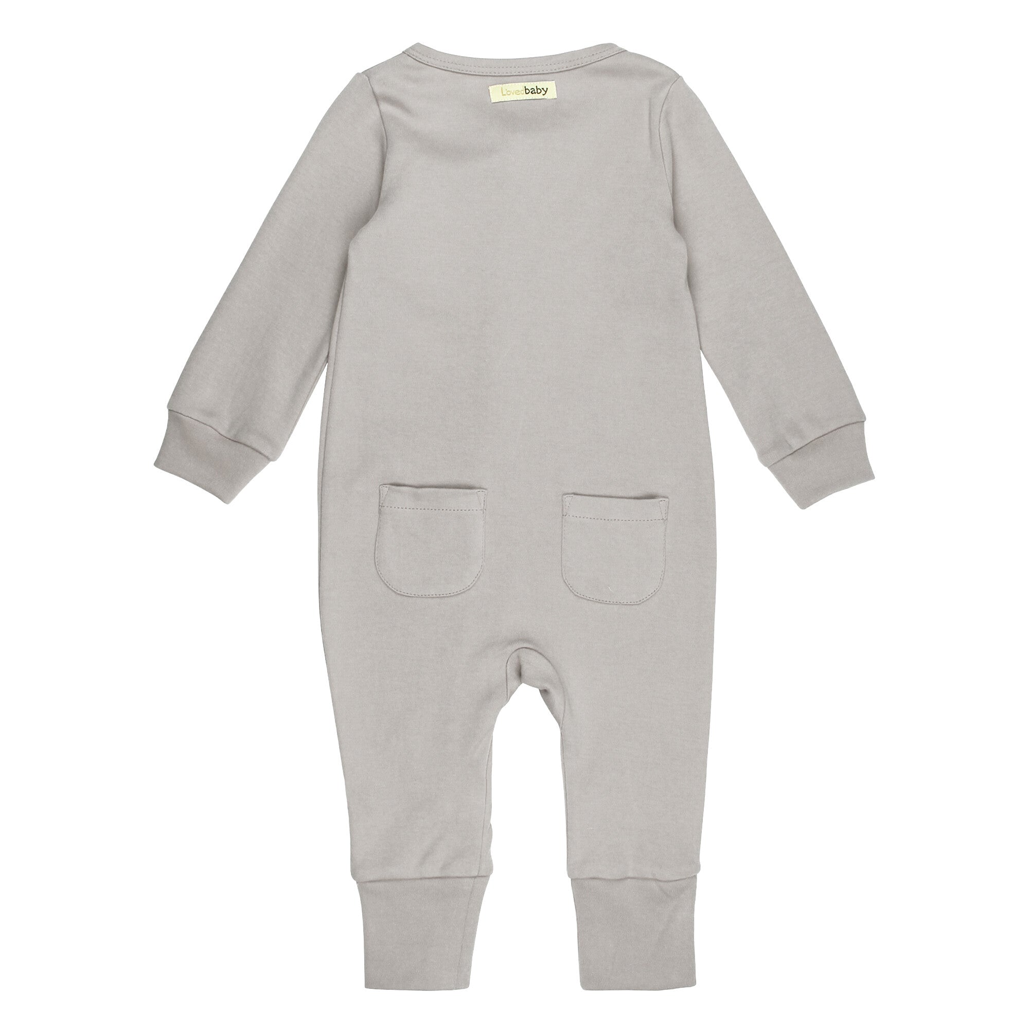 Light Gray - Organic Zipper Romper