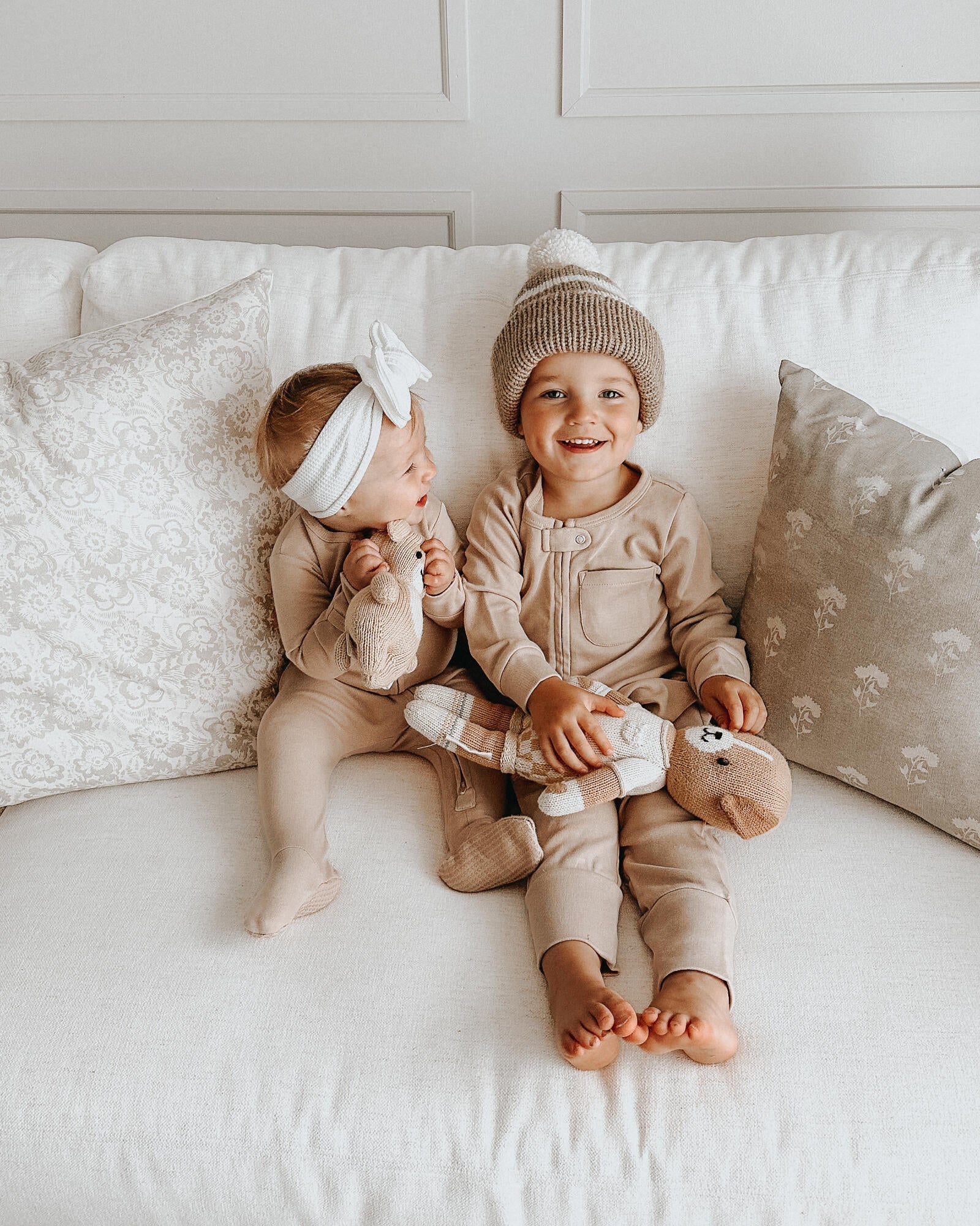 Oatmeal - Organic Zipper Romper