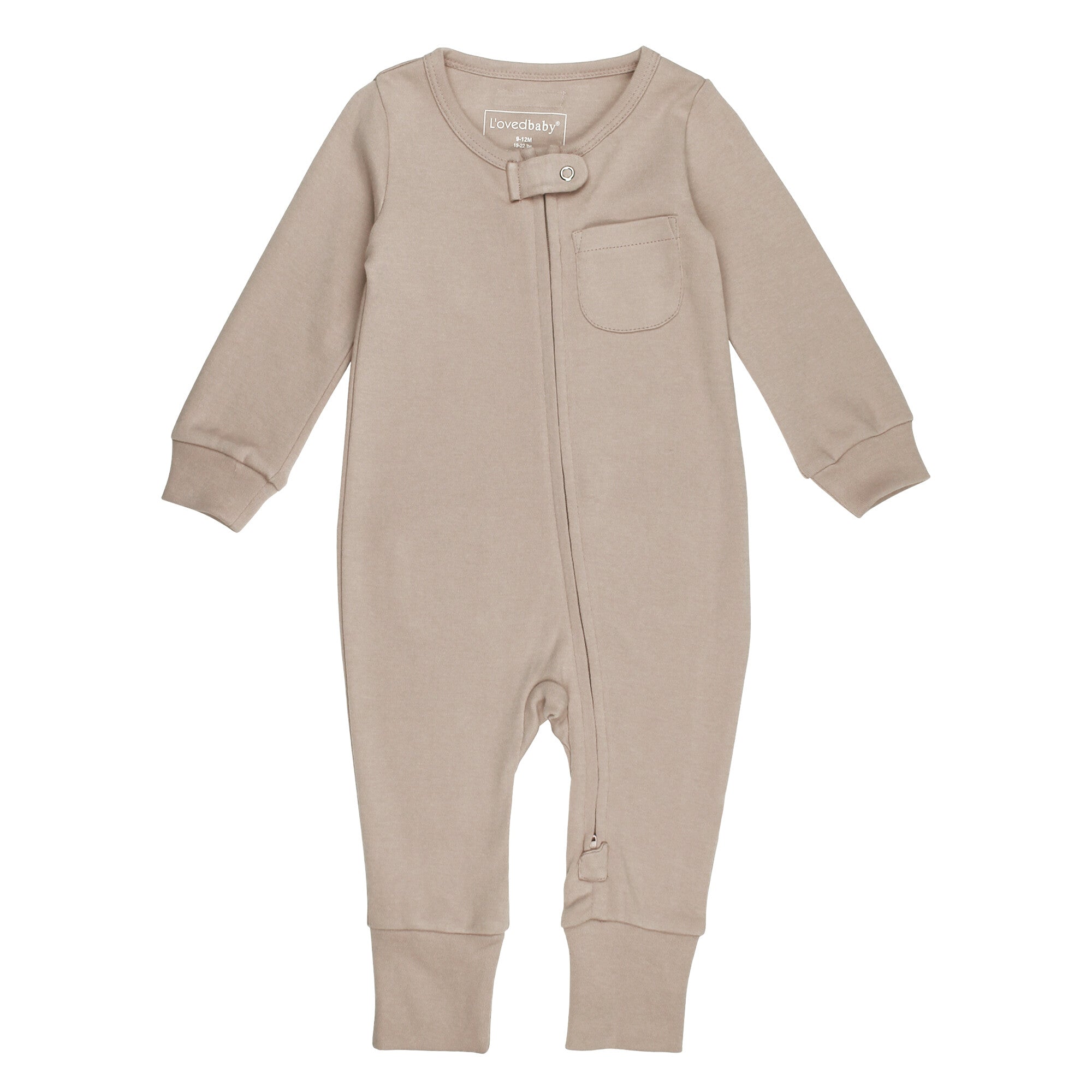 Oatmeal - Organic Zipper Romper