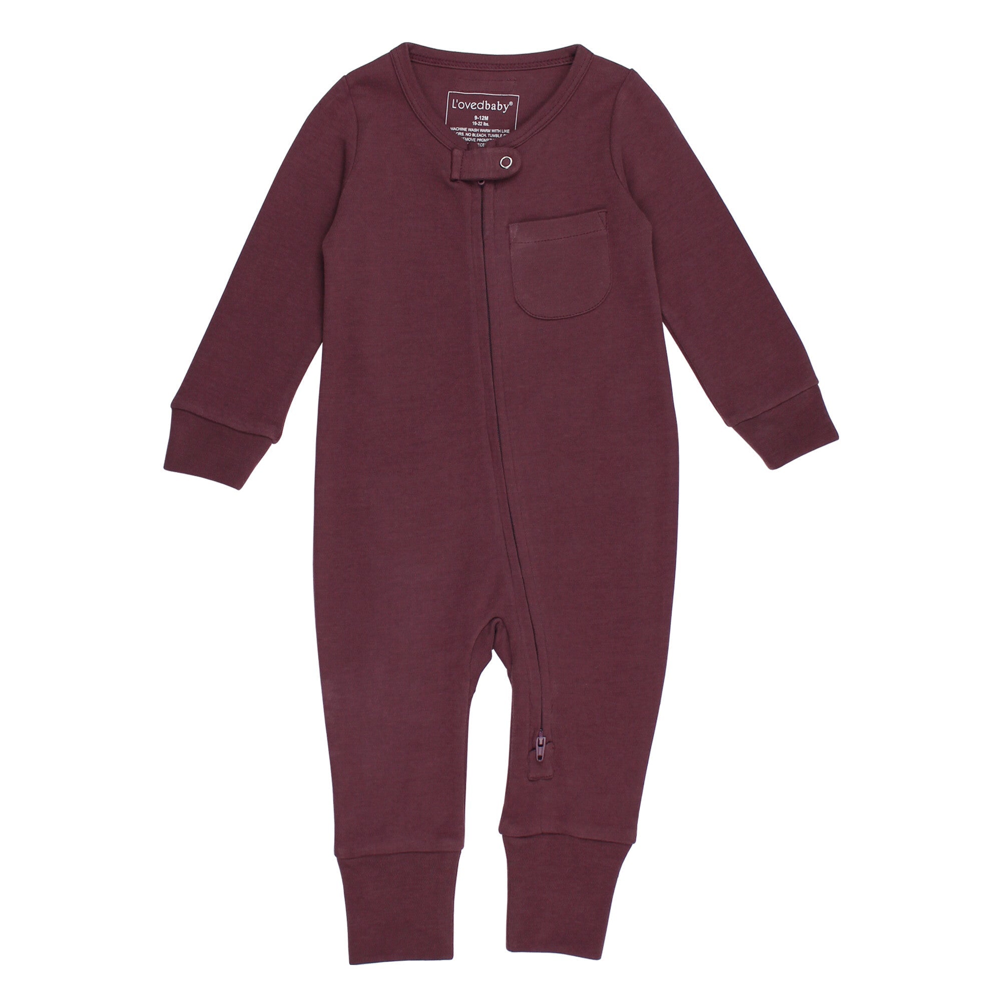 Plum - Organic Zipper Romper