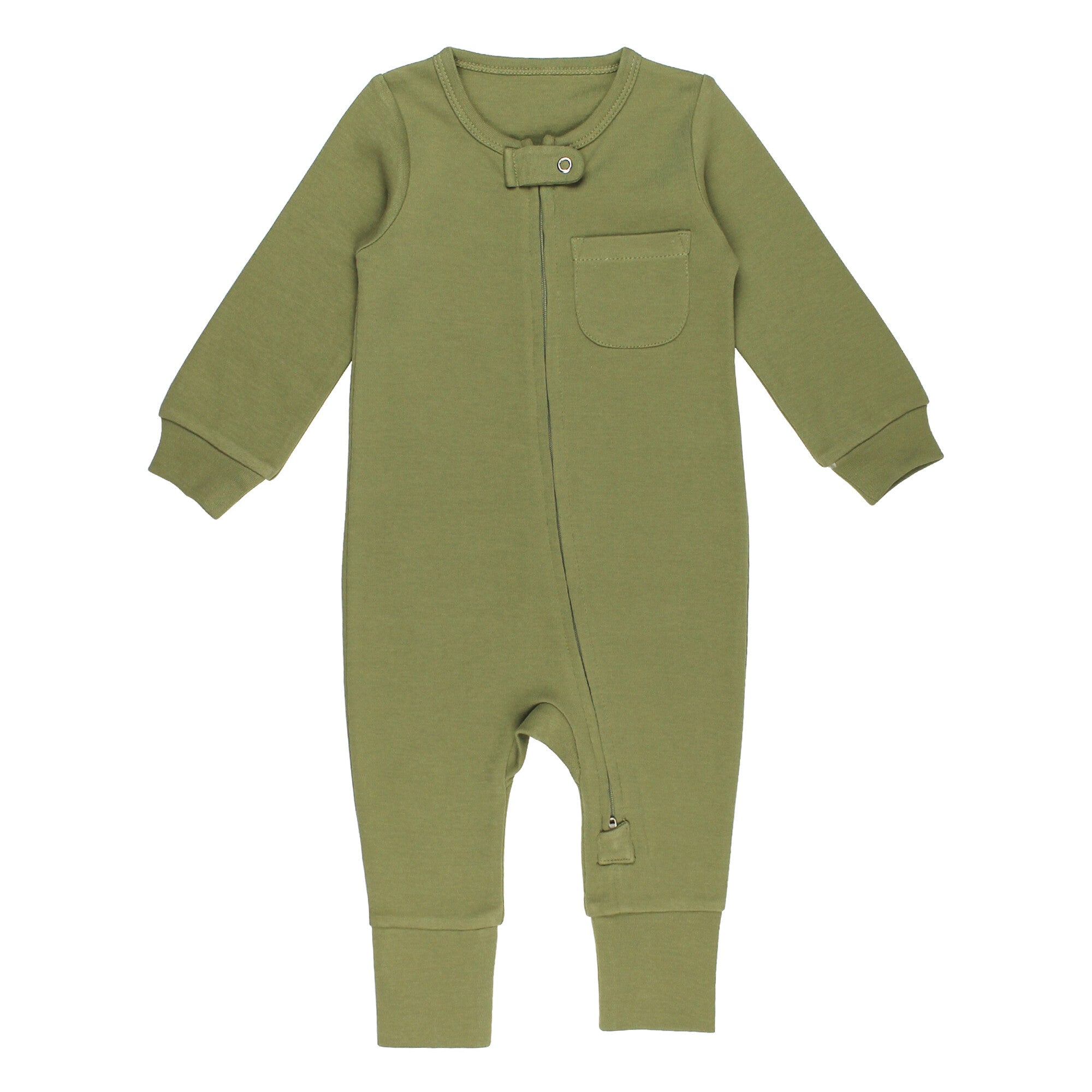 Sage - Organic Zipper Romper