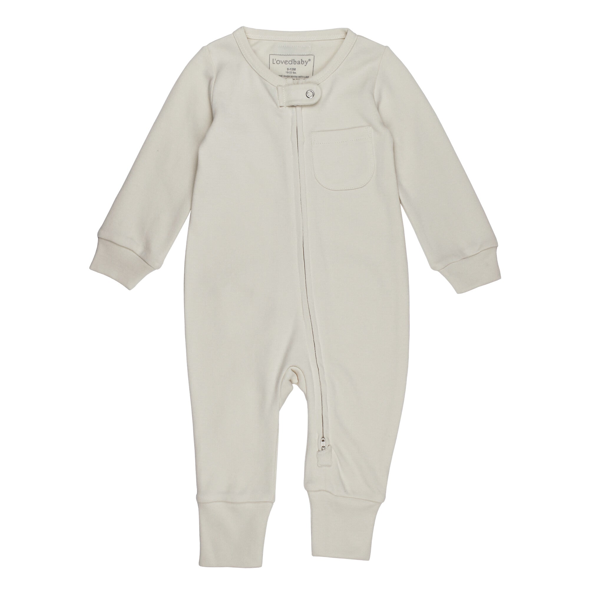 Stone - Organic Zipper Romper