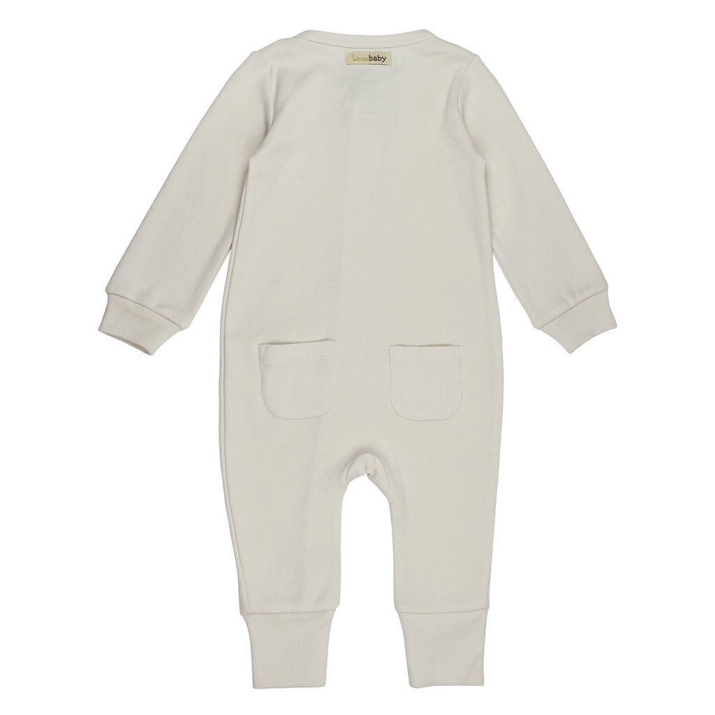 Stone - Organic Zipper Romper