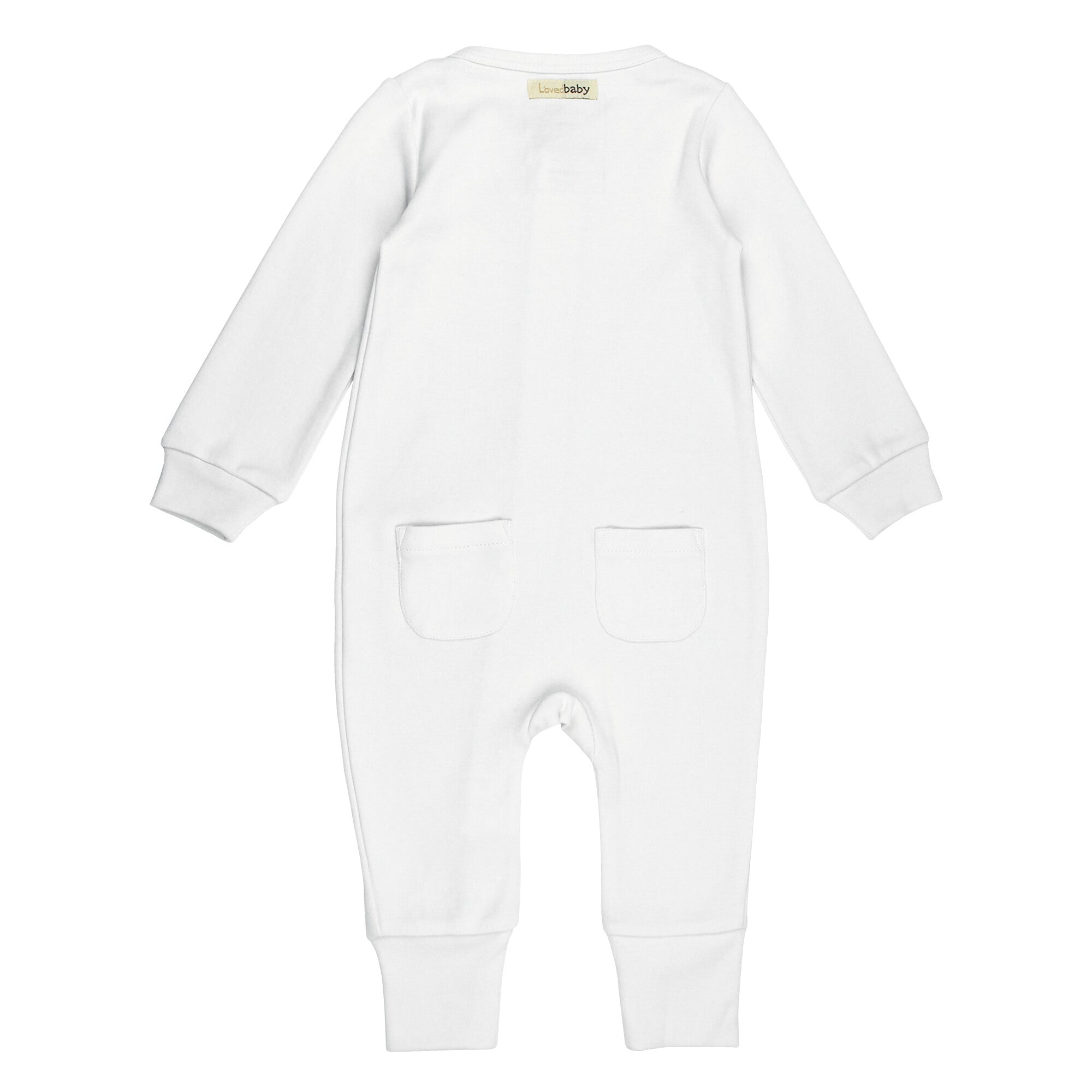 White - Organic Zipper Romper