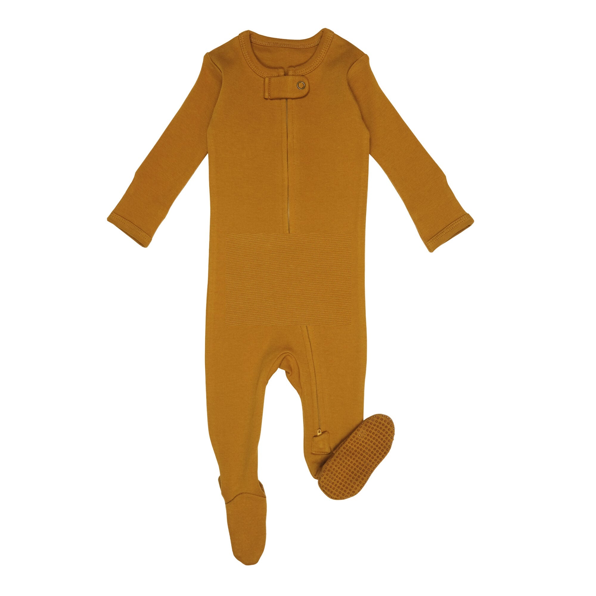 Butterscotch - Organic Zipper Footie