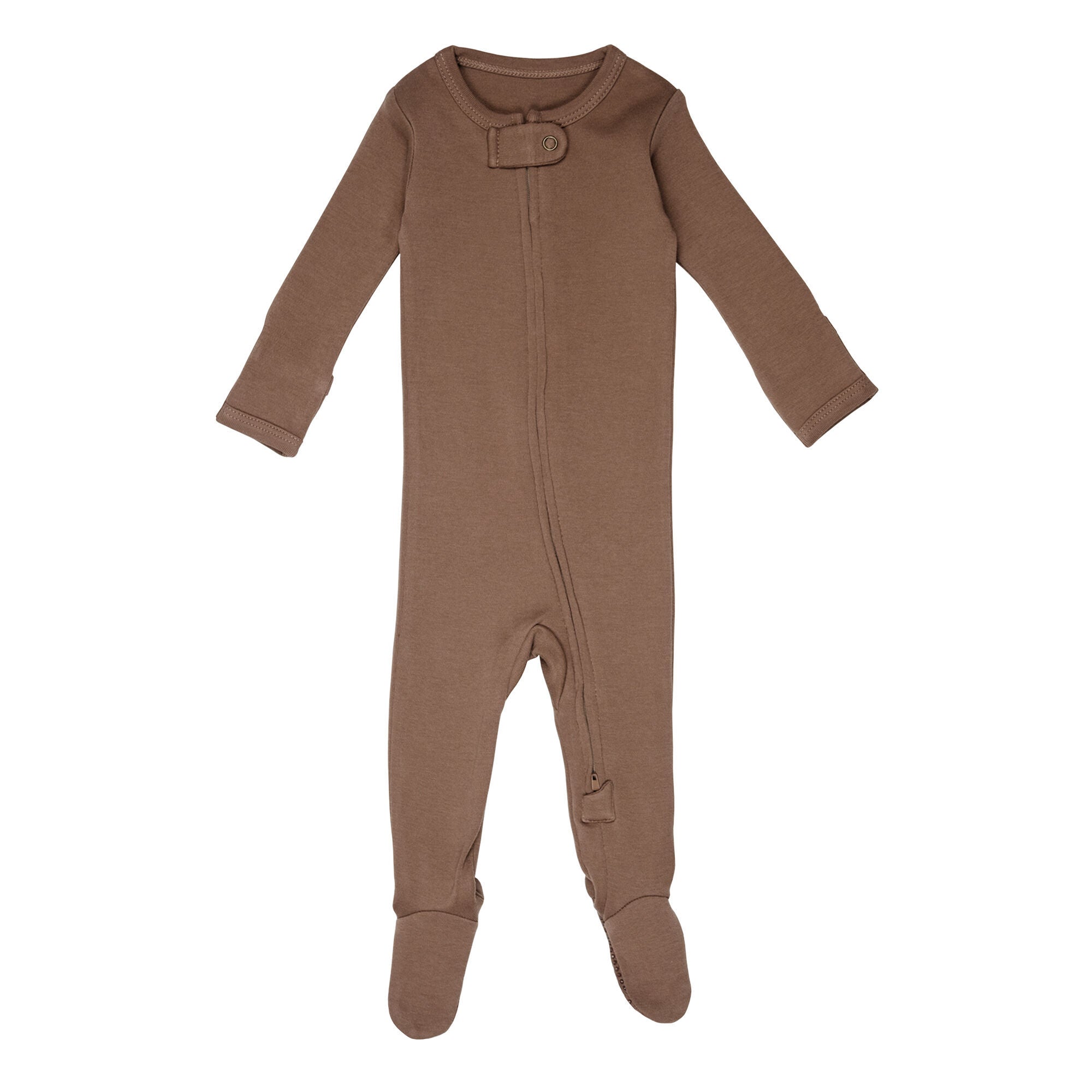 Latte - Organic Zipper Footie