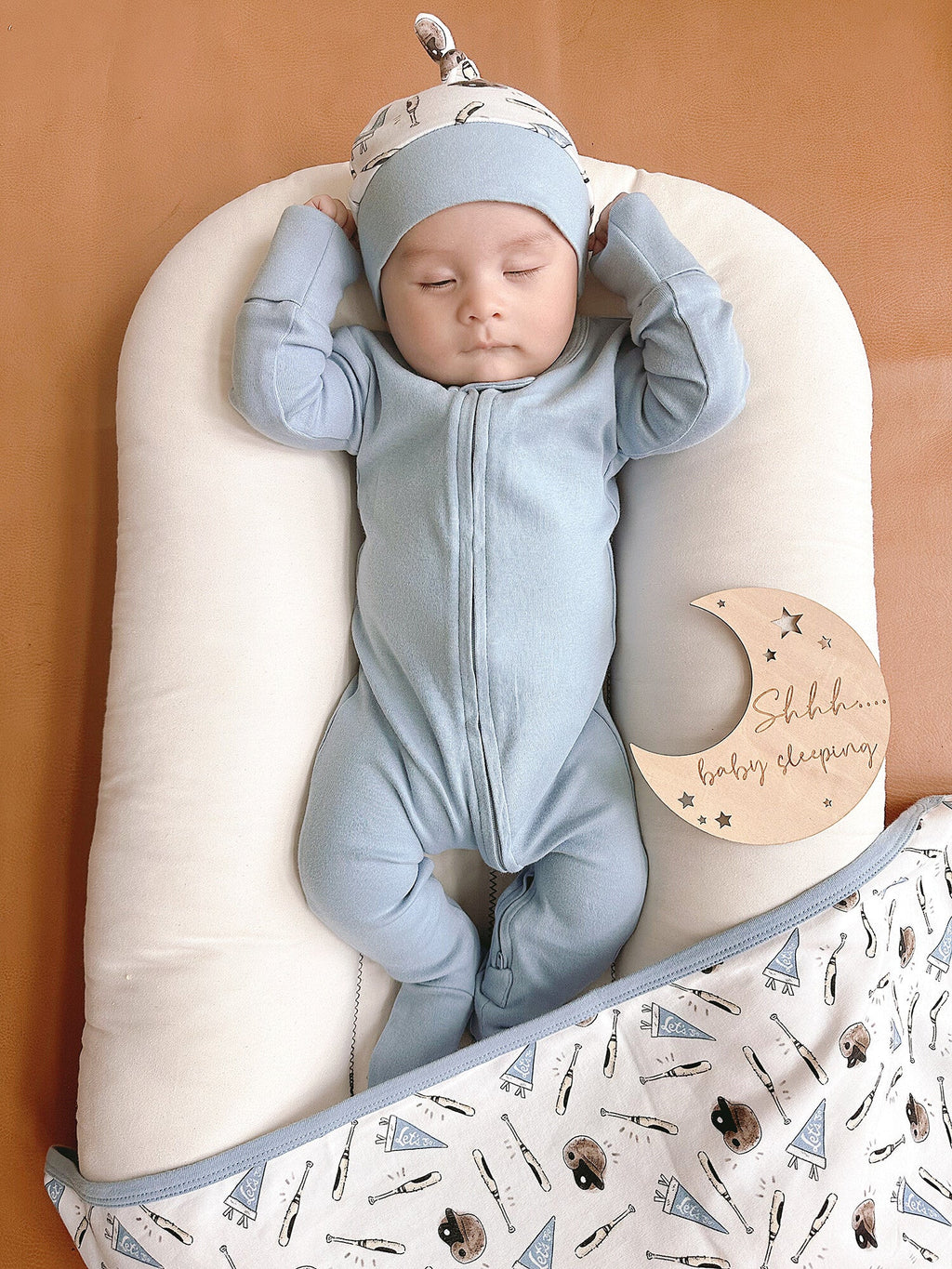 Pool - Organic Cuffed Zipper Footie