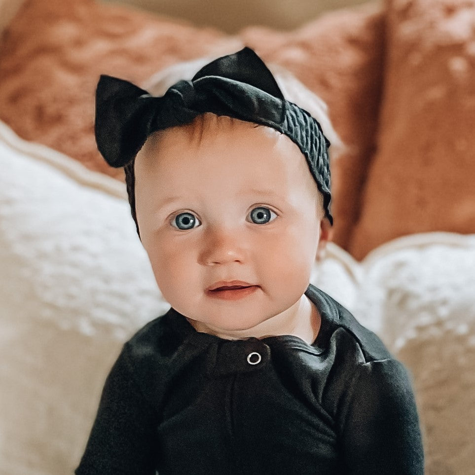 Black & White - Organic Smocked Headband 3-Pack