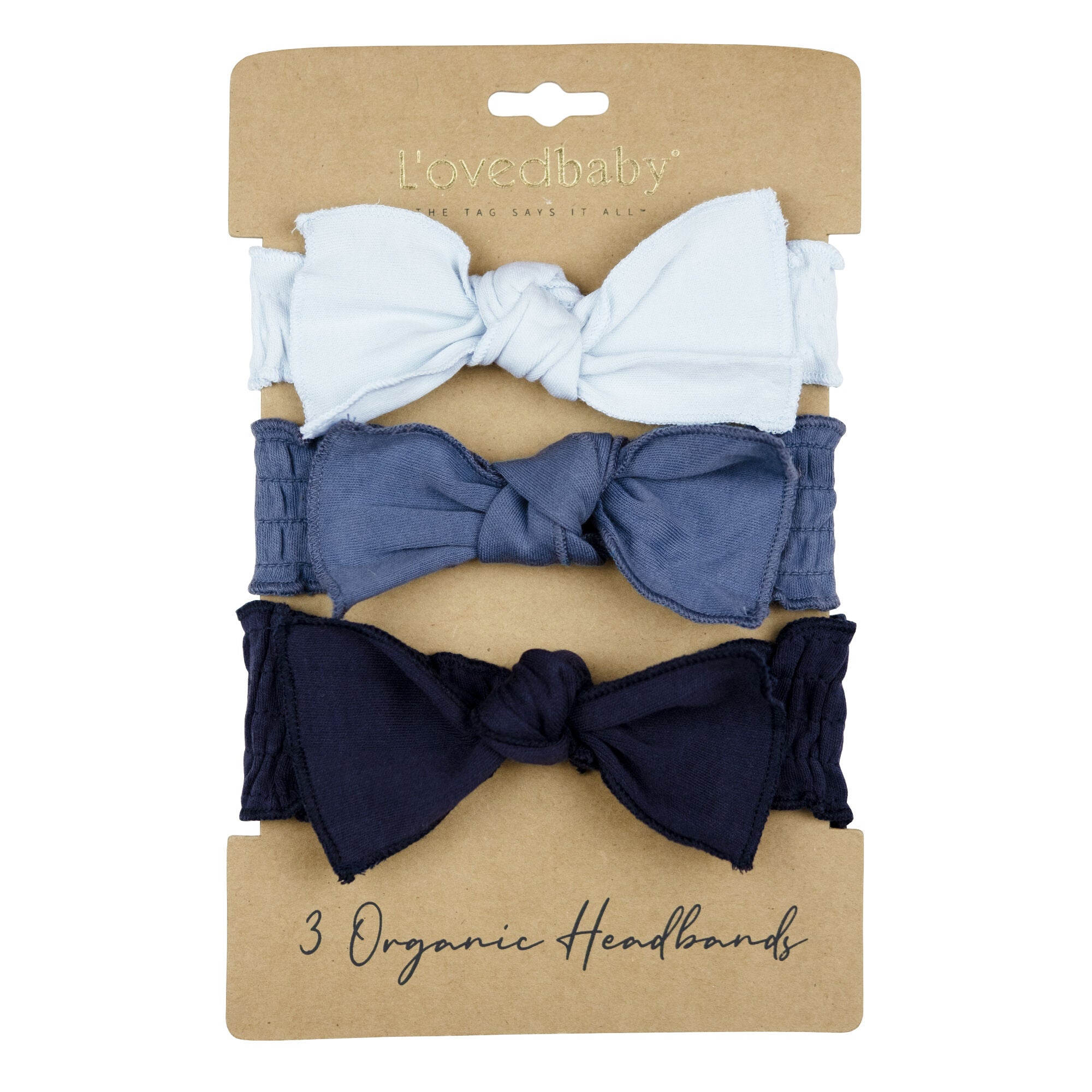 Baby Blues - Organic Smocked Headband 3-Pack