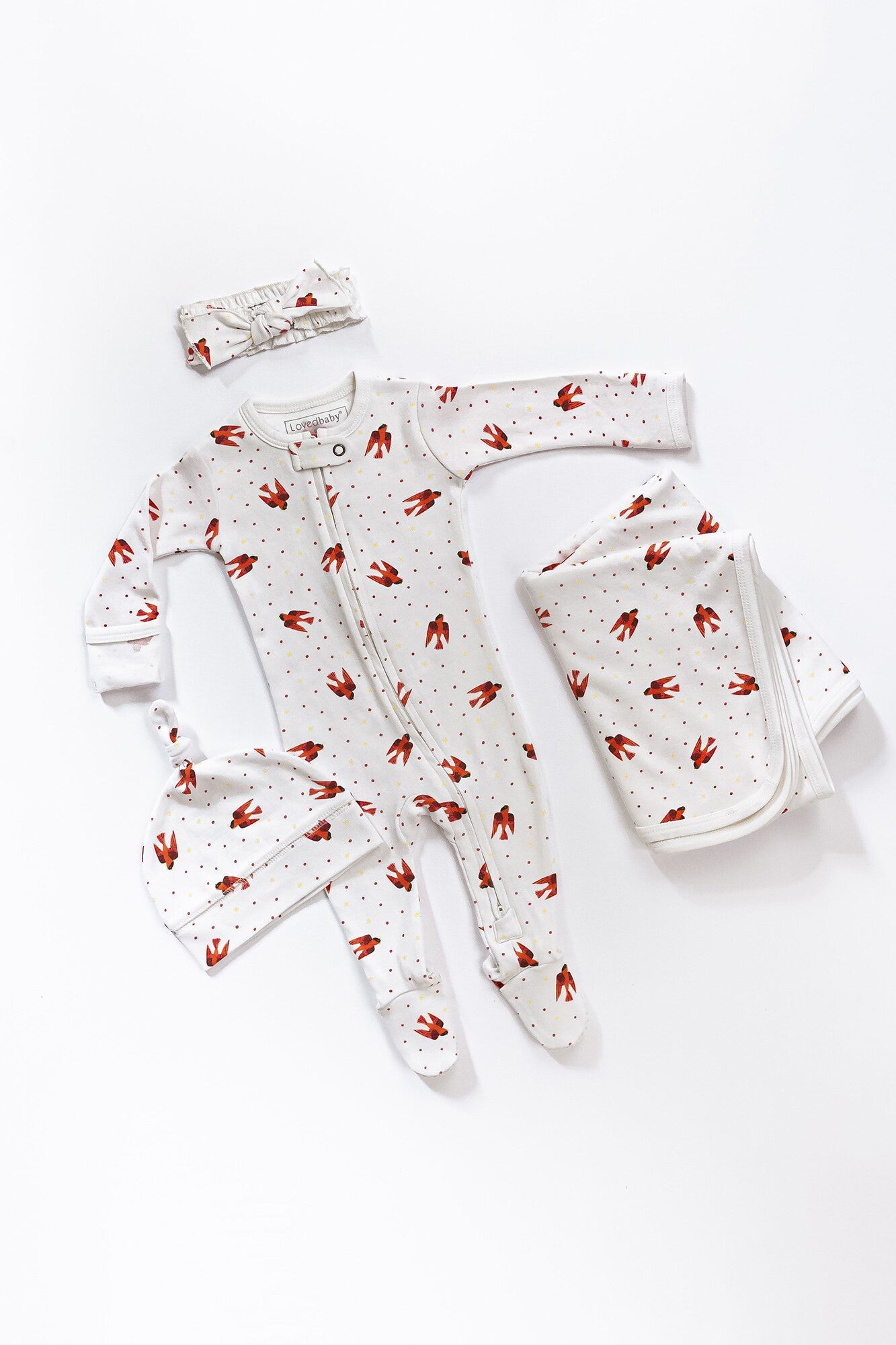 Red Bird - Organic Blanket