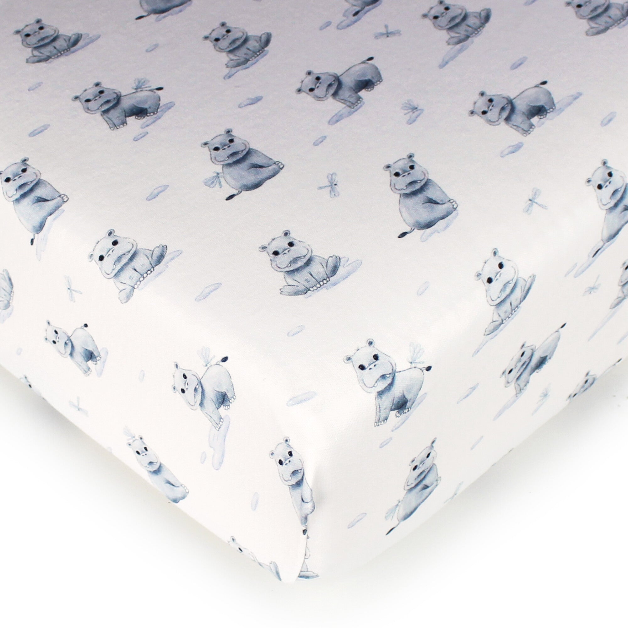 Baby Hippo - Organic Crib Sheets