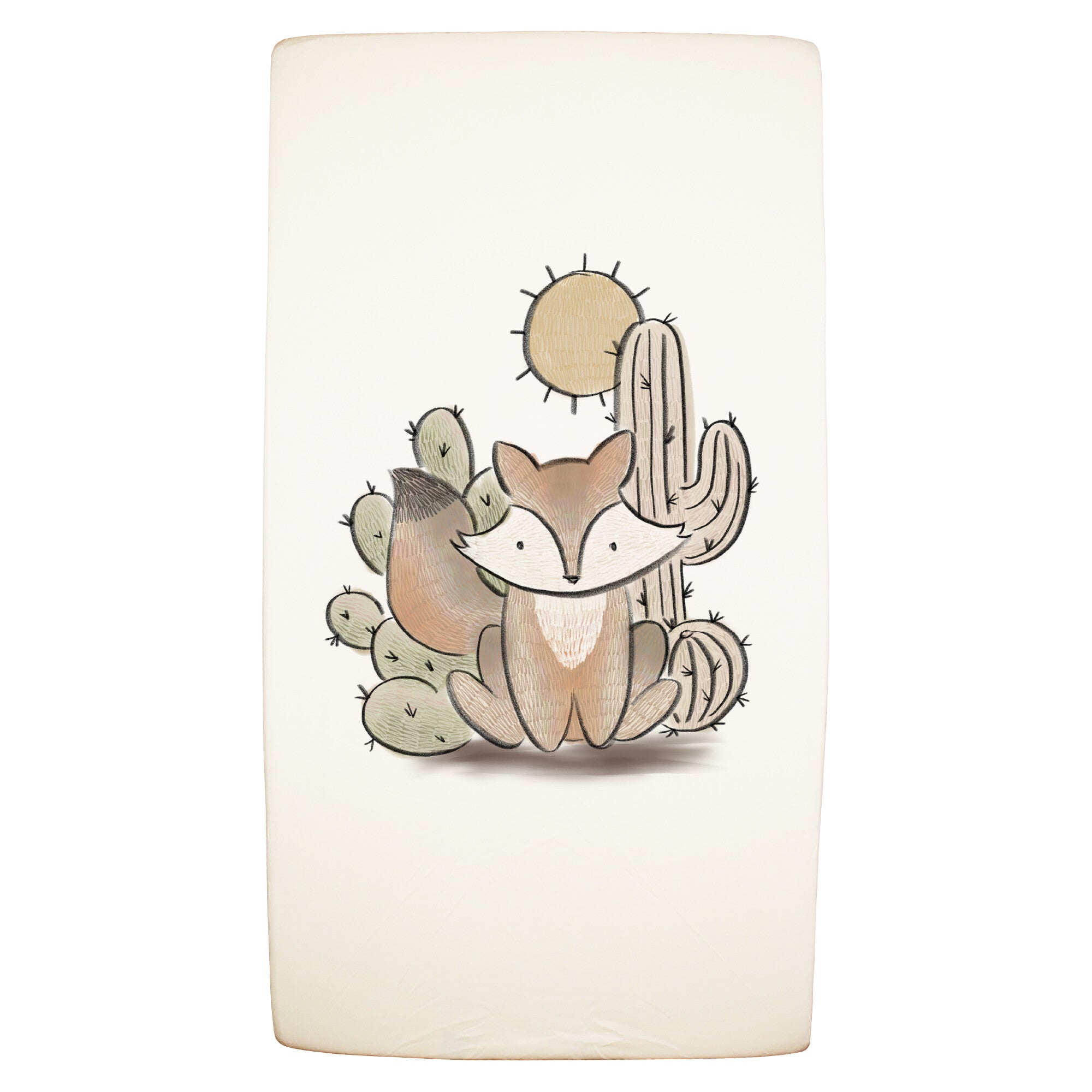 Little Fox Graphic - Organic Crib Sheets