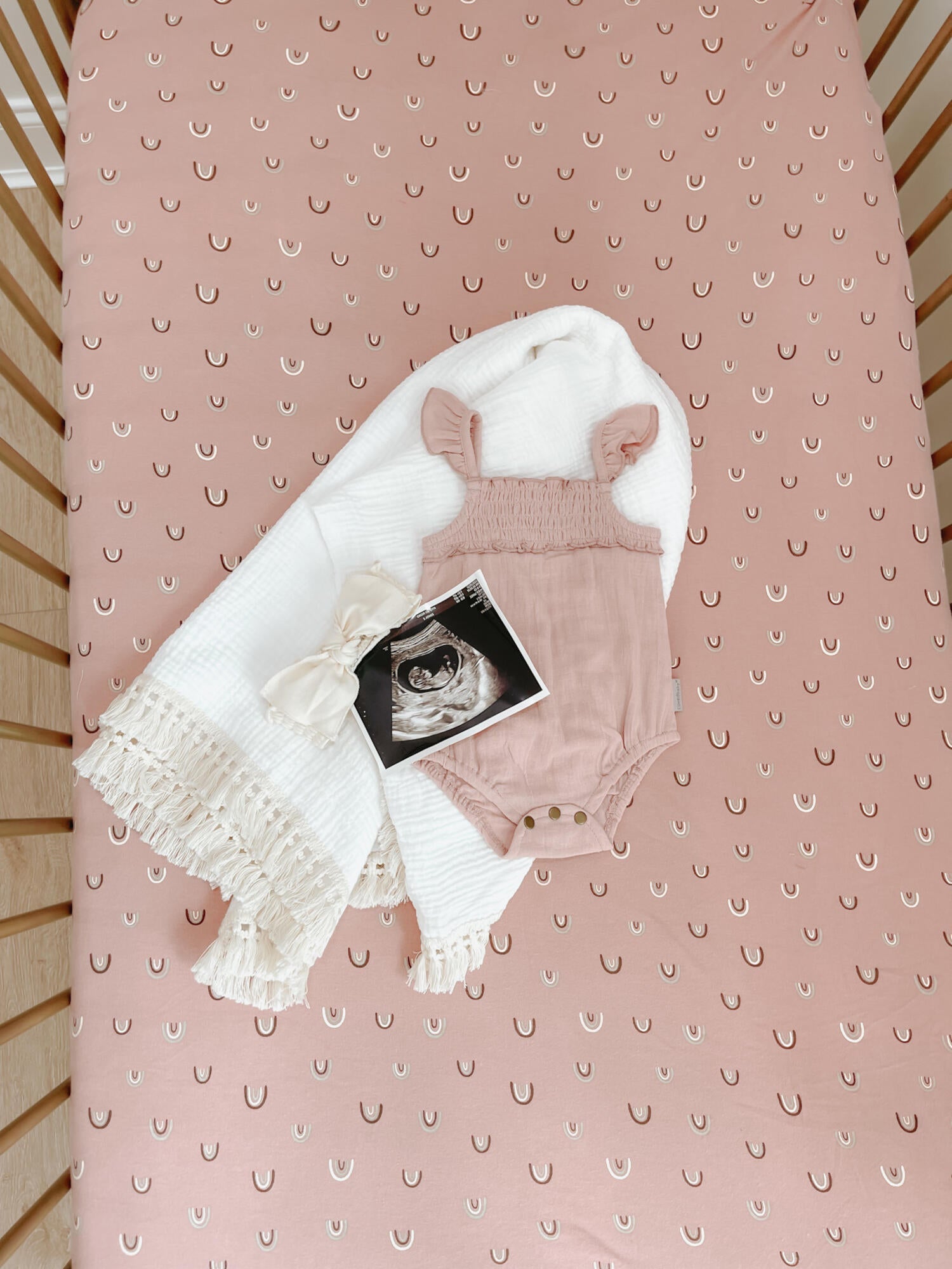 Mauve Rainbow - Organic Crib Sheets